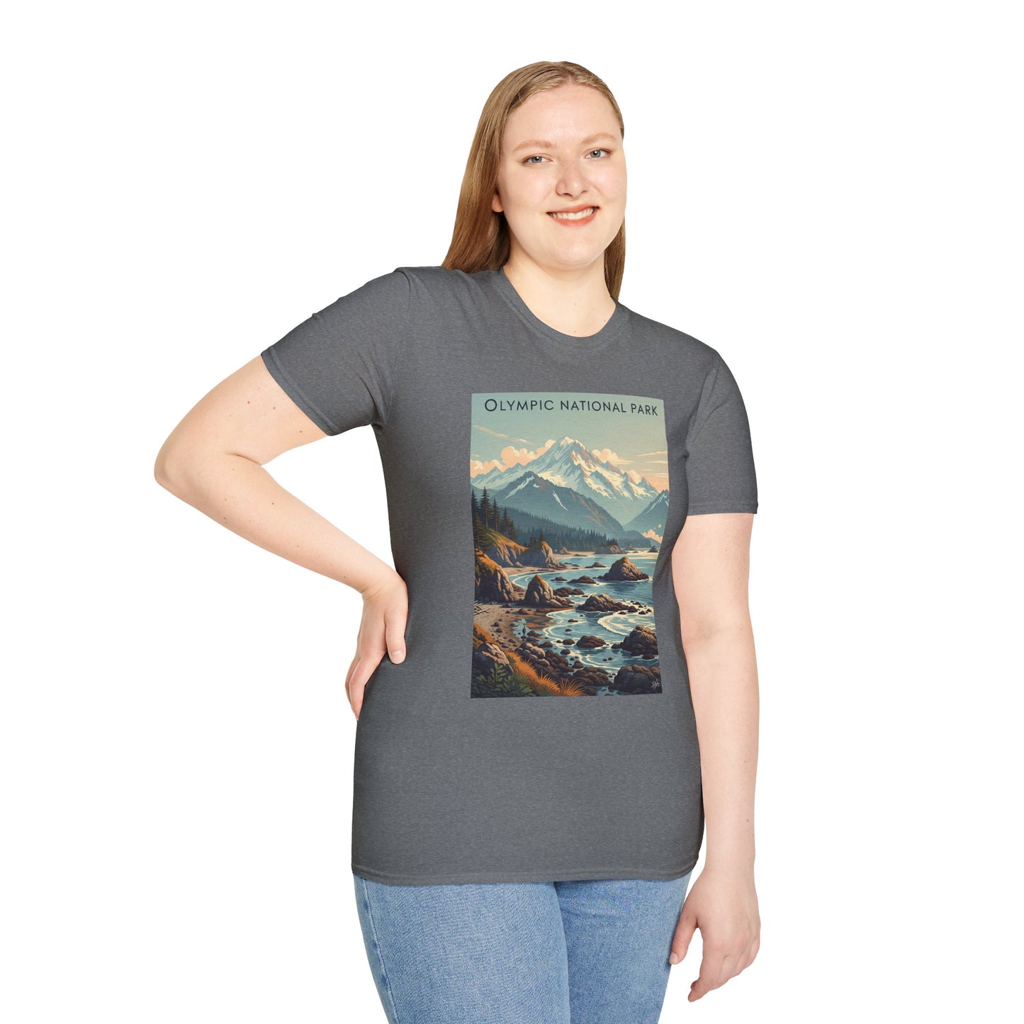 Olympic National Park Unisex T-Shirt, Adventure Wear, Gift for Hikers, Art Lovers, Travel Enthusiasts