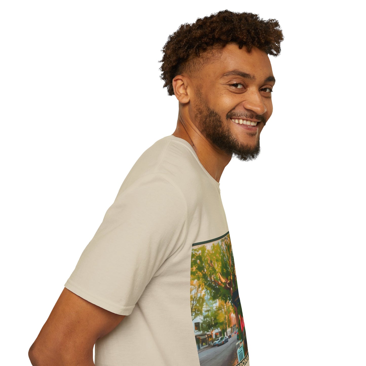 Vintage Street Scene Unisex T-Shirt | Casual Wear, Summer Outfits, Gift for Travelers, Graphic Tee, Street Art Style