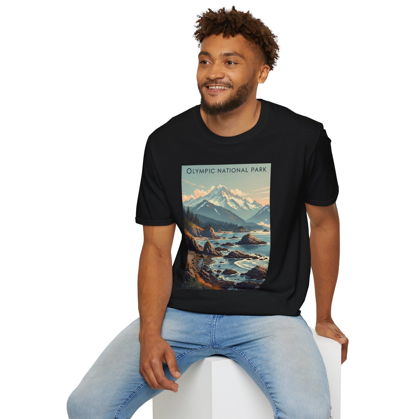 Olympic National Park Unisex T-Shirt, Adventure Wear, Gift for Hikers, Art Lovers, Travel Enthusiasts