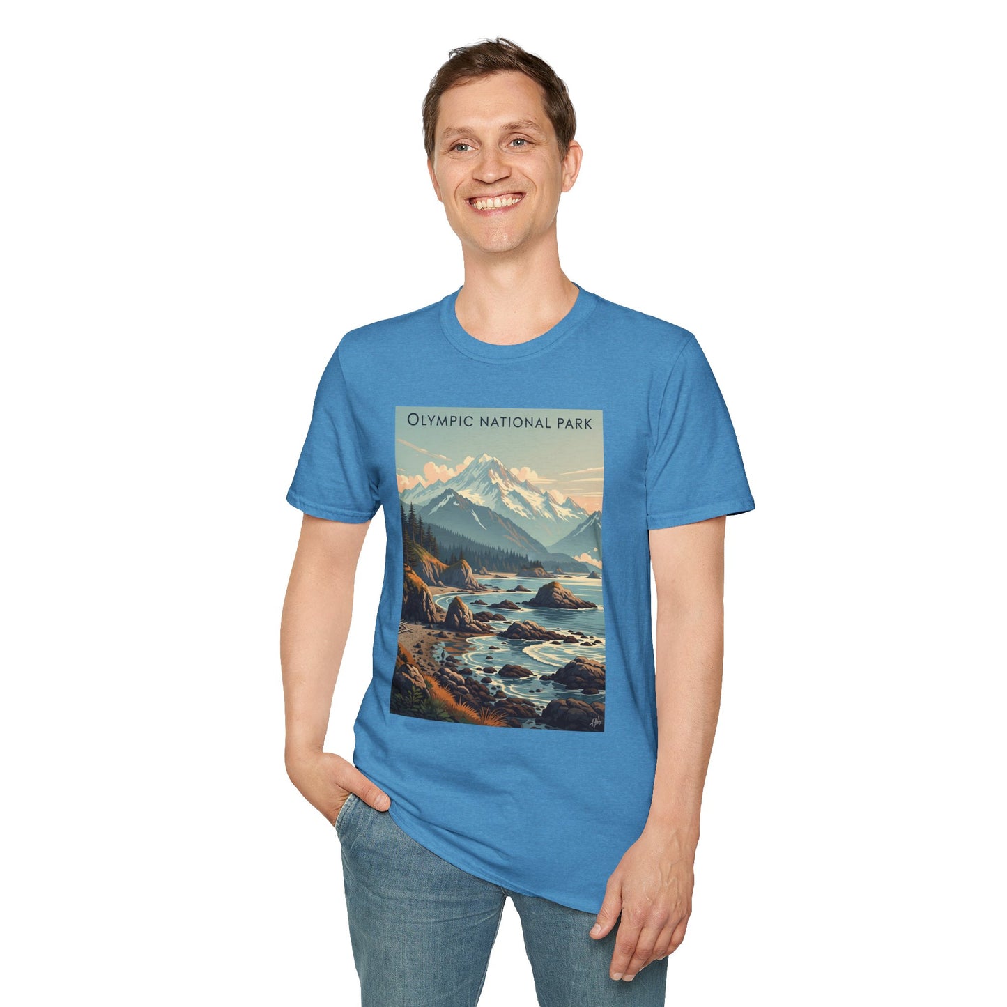 Olympic National Park Unisex T-Shirt, Adventure Wear, Gift for Hikers, Art Lovers, Travel Enthusiasts