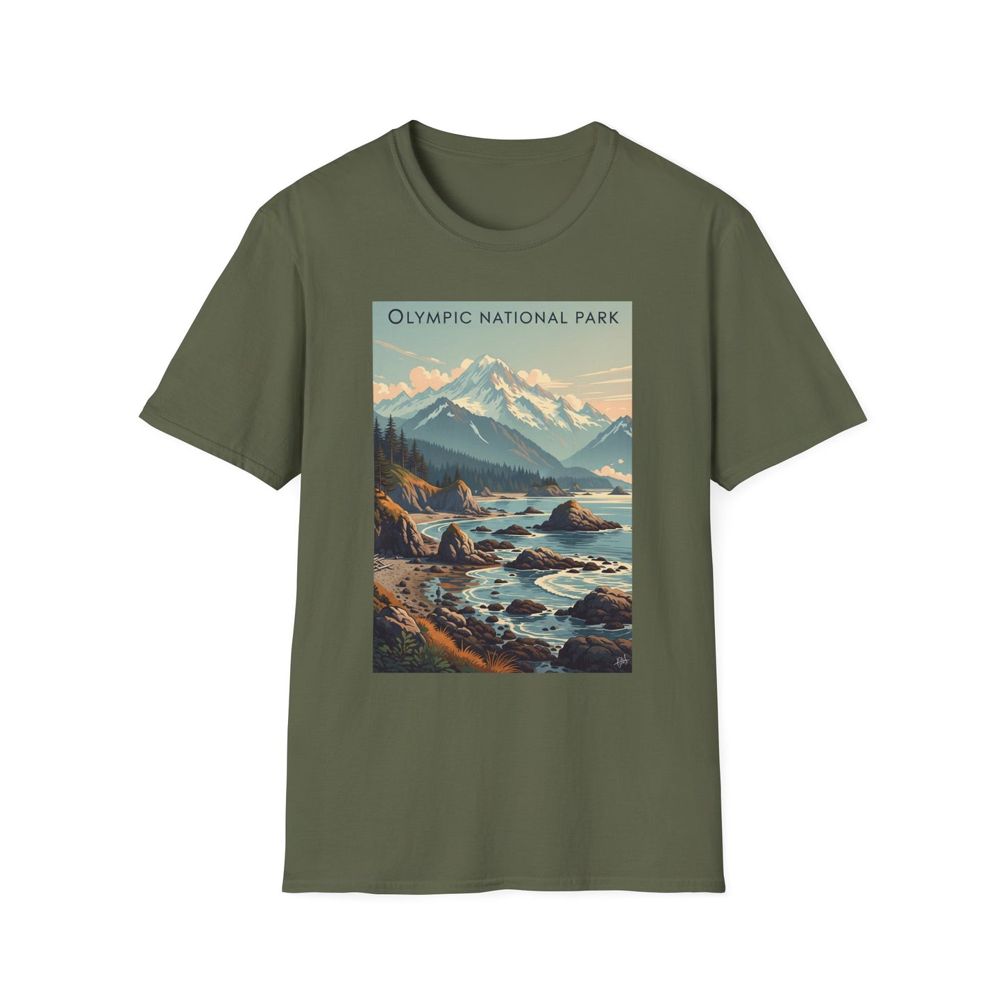 Olympic National Park Unisex T-Shirt, Adventure Wear, Gift for Hikers, Art Lovers, Travel Enthusiasts