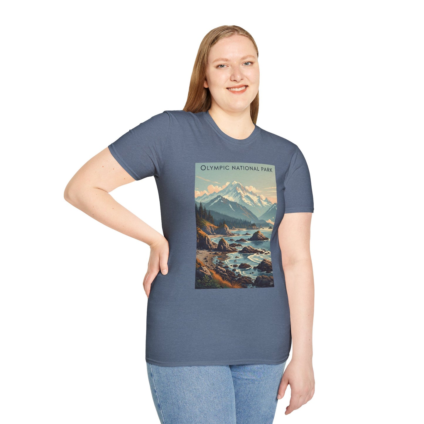 Olympic National Park Unisex T-Shirt, Adventure Wear, Gift for Hikers, Art Lovers, Travel Enthusiasts