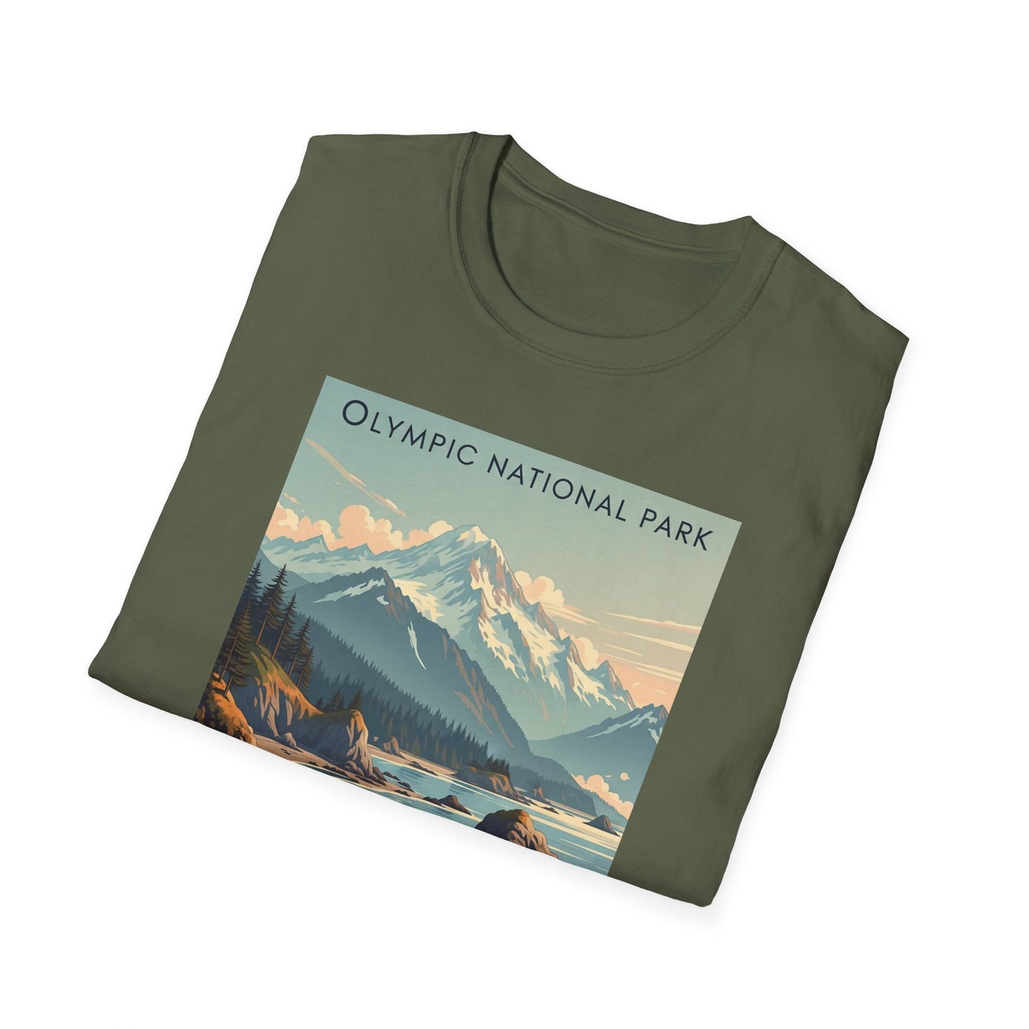 Olympic National Park Unisex T-Shirt, Adventure Wear, Gift for Hikers, Art Lovers, Travel Enthusiasts