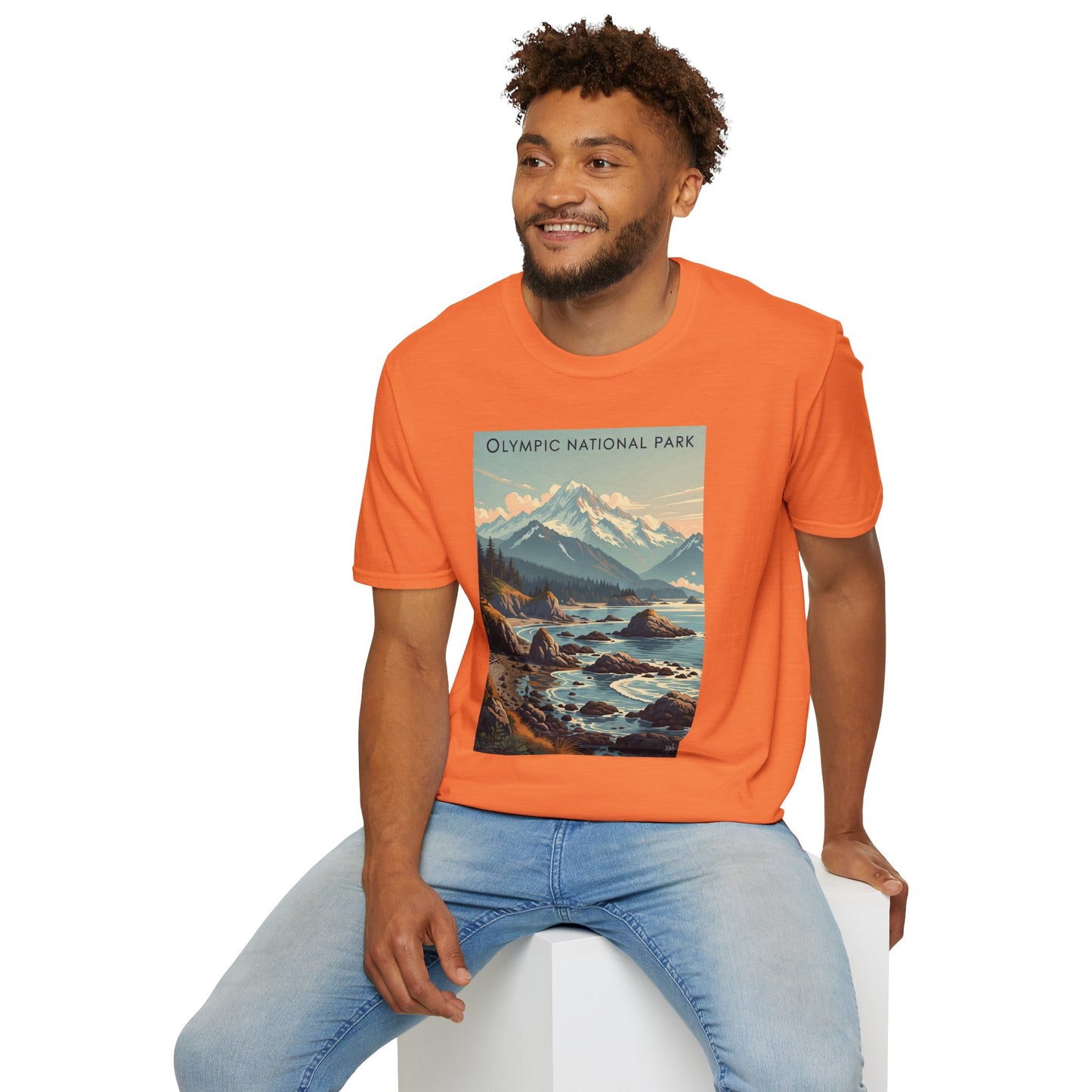 Olympic National Park Unisex T-Shirt, Adventure Wear, Gift for Hikers, Art Lovers, Travel Enthusiasts