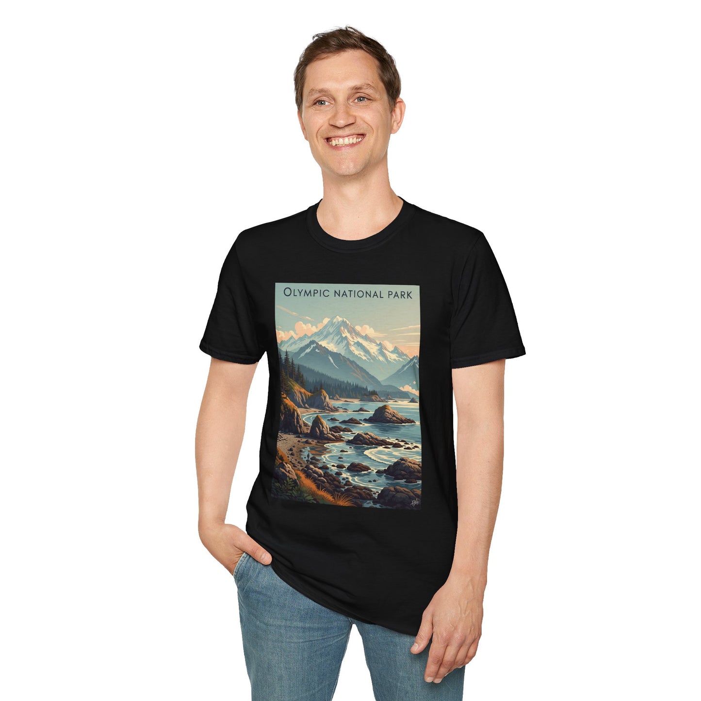 Olympic National Park Unisex T-Shirt, Adventure Wear, Gift for Hikers, Art Lovers, Travel Enthusiasts