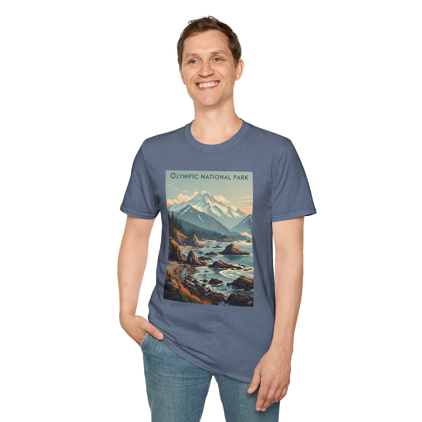 Olympic National Park Unisex T-Shirt, Adventure Wear, Gift for Hikers, Art Lovers, Travel Enthusiasts