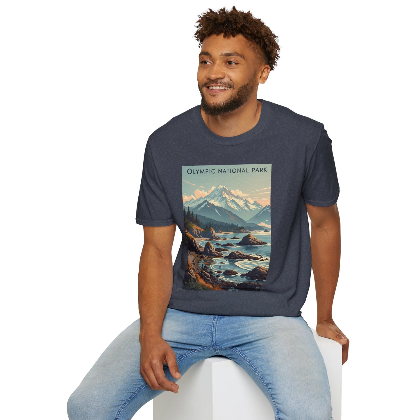 Olympic National Park Unisex T-Shirt, Adventure Wear, Gift for Hikers, Art Lovers, Travel Enthusiasts