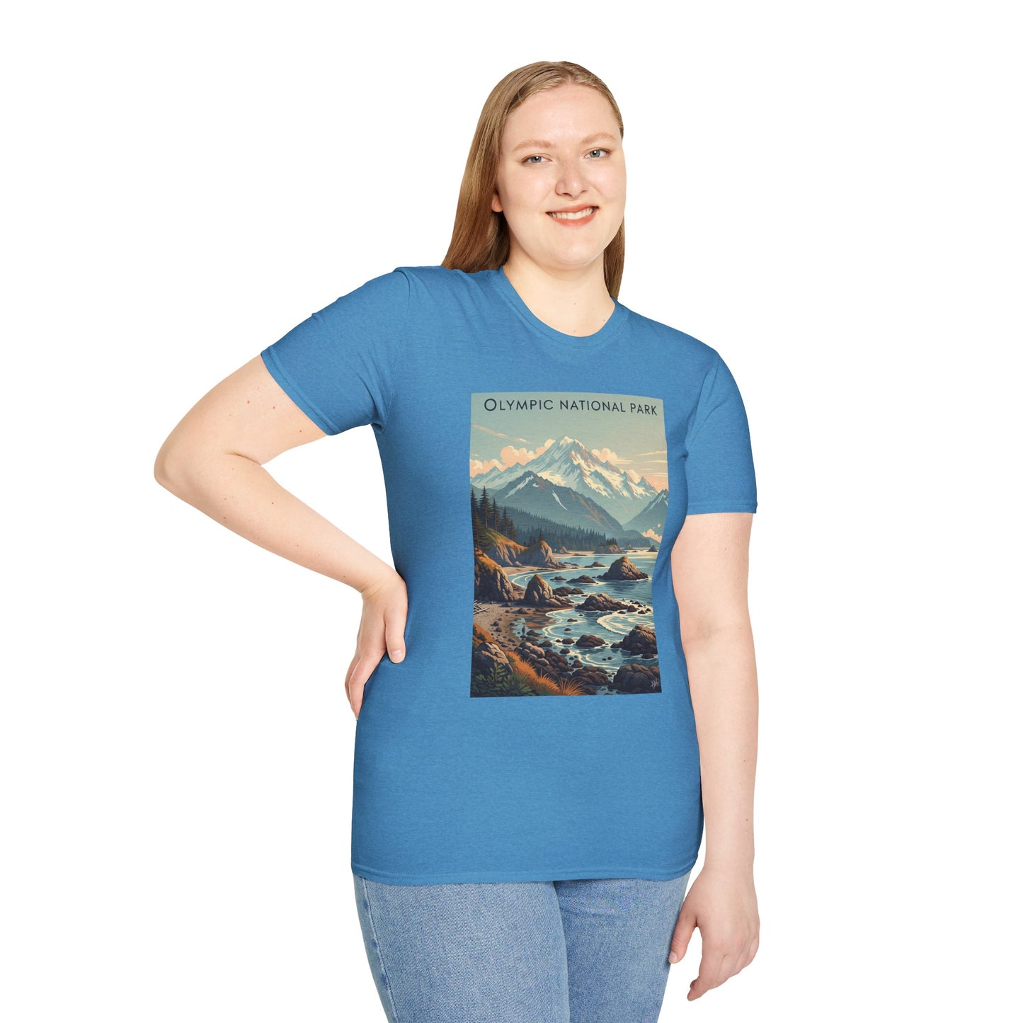 Olympic National Park Unisex T-Shirt, Adventure Wear, Gift for Hikers, Art Lovers, Travel Enthusiasts