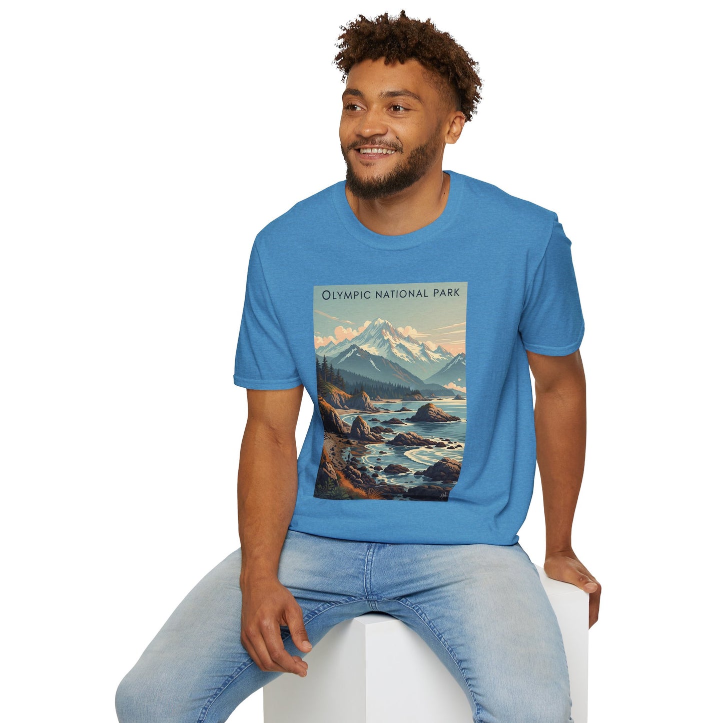 Olympic National Park Unisex T-Shirt, Adventure Wear, Gift for Hikers, Art Lovers, Travel Enthusiasts