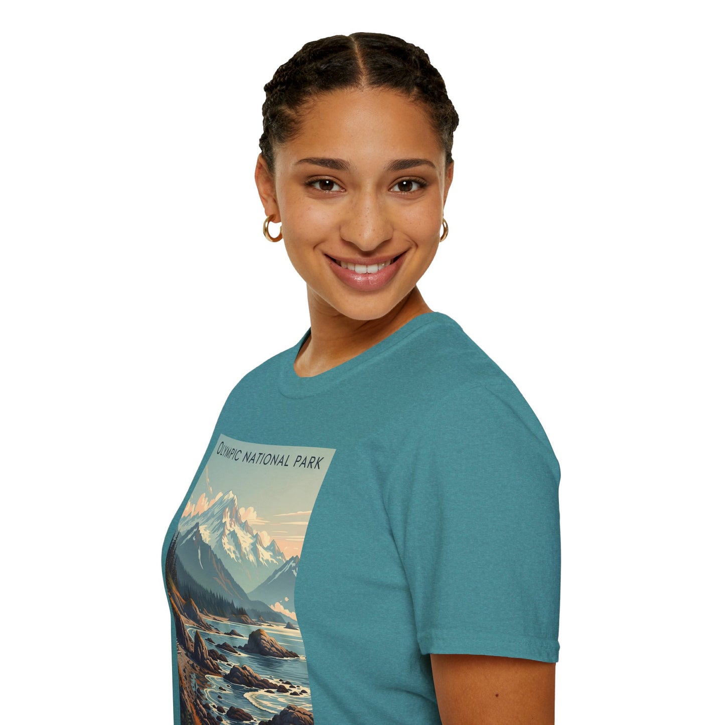 Olympic National Park Unisex T-Shirt, Adventure Wear, Gift for Hikers, Art Lovers, Travel Enthusiasts