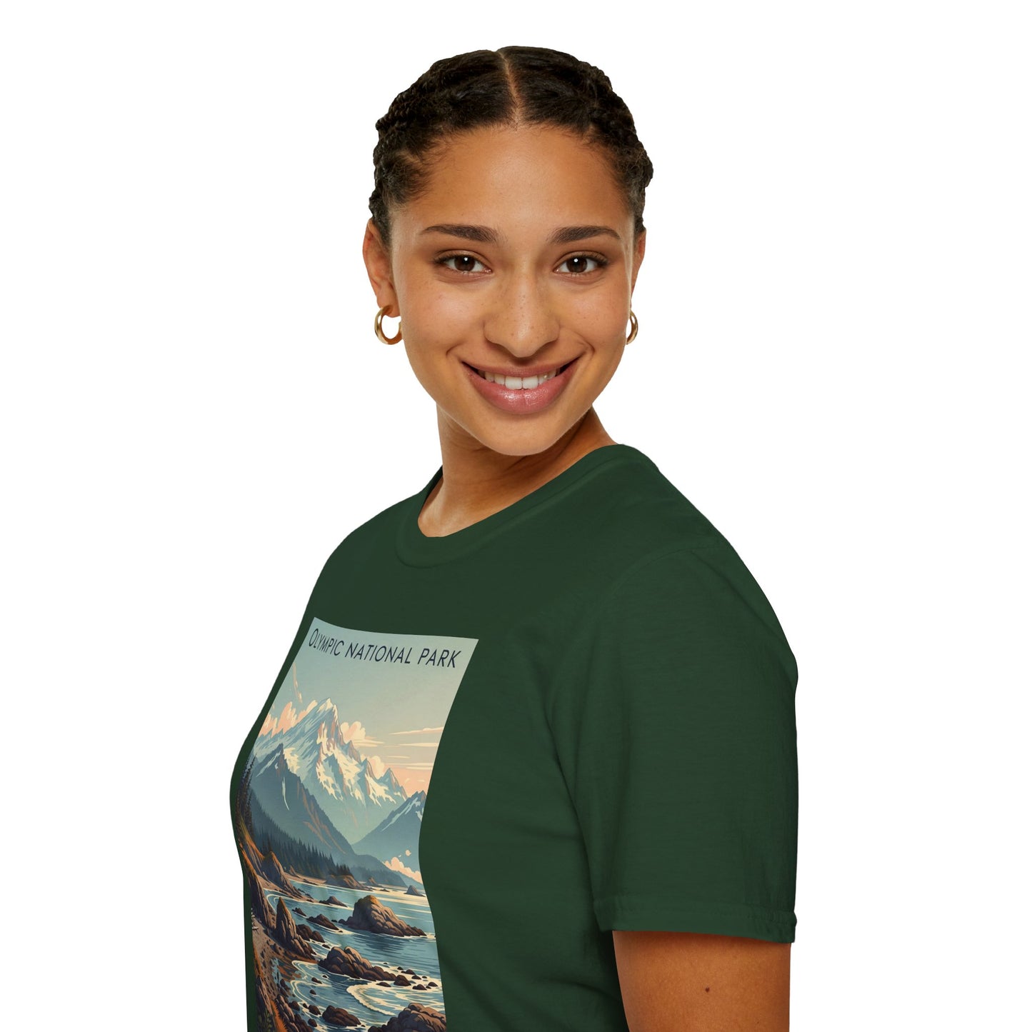 Olympic National Park Unisex T-Shirt, Adventure Wear, Gift for Hikers, Art Lovers, Travel Enthusiasts