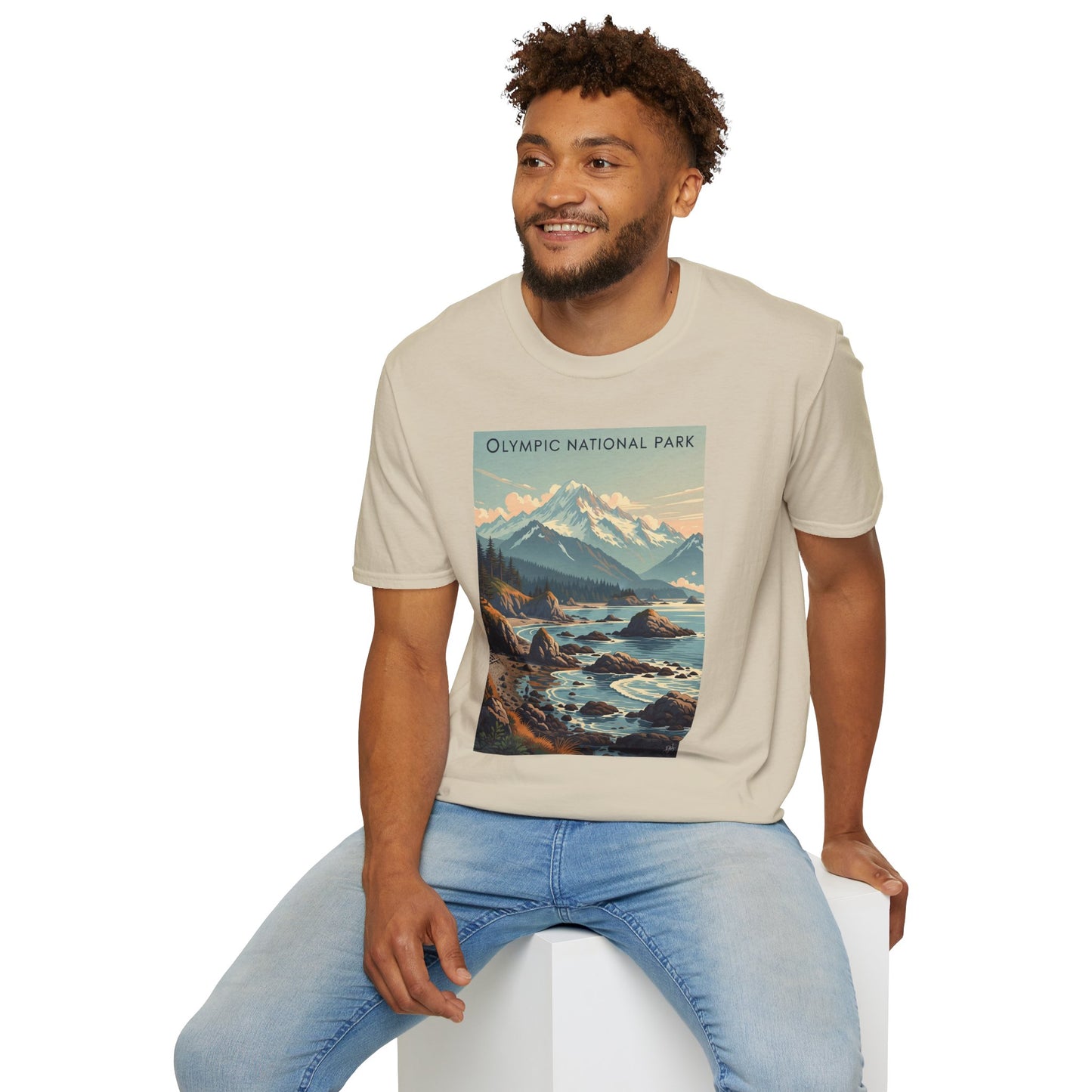Olympic National Park Unisex T-Shirt, Adventure Wear, Gift for Hikers, Art Lovers, Travel Enthusiasts