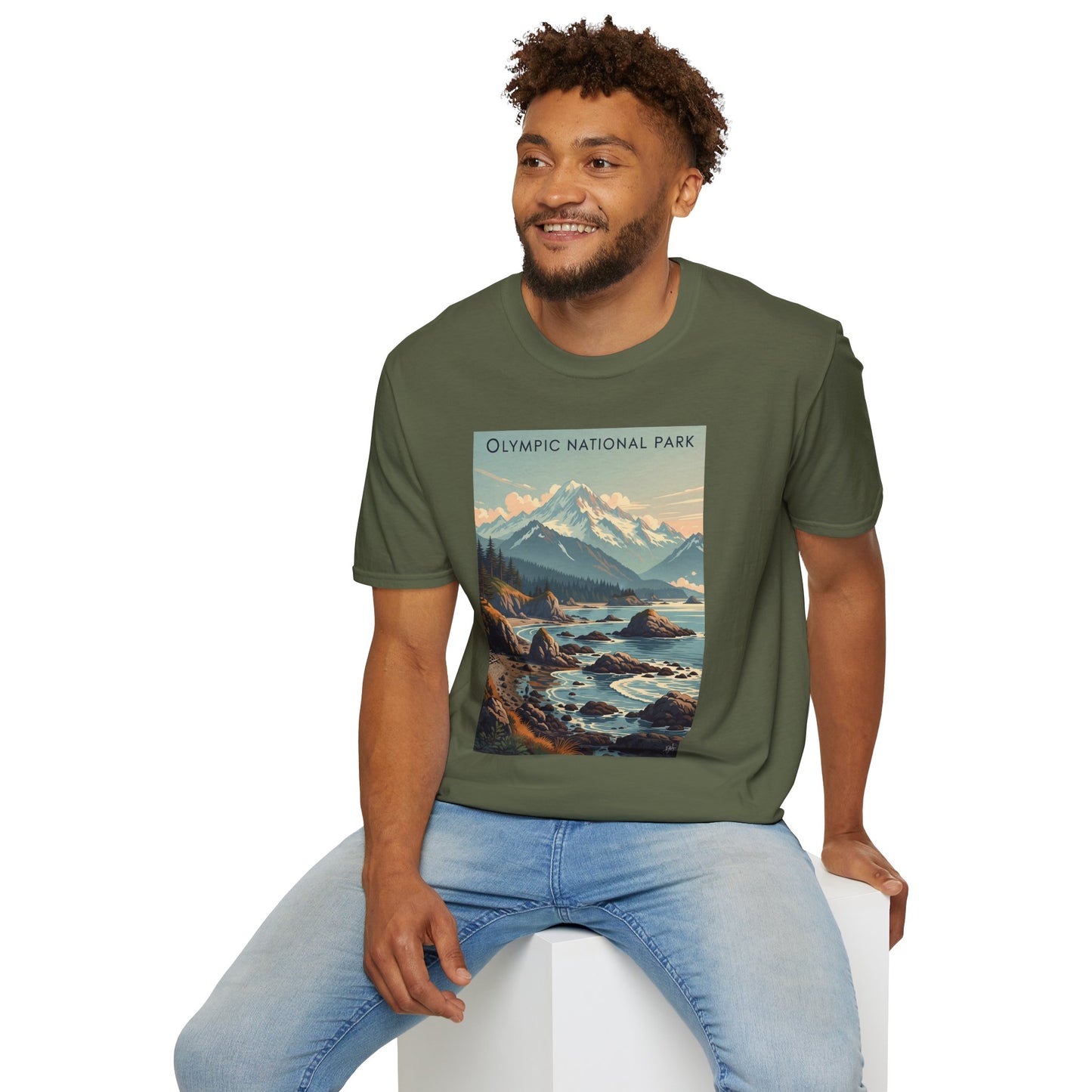 Olympic National Park Unisex T-Shirt, Adventure Wear, Gift for Hikers, Art Lovers, Travel Enthusiasts