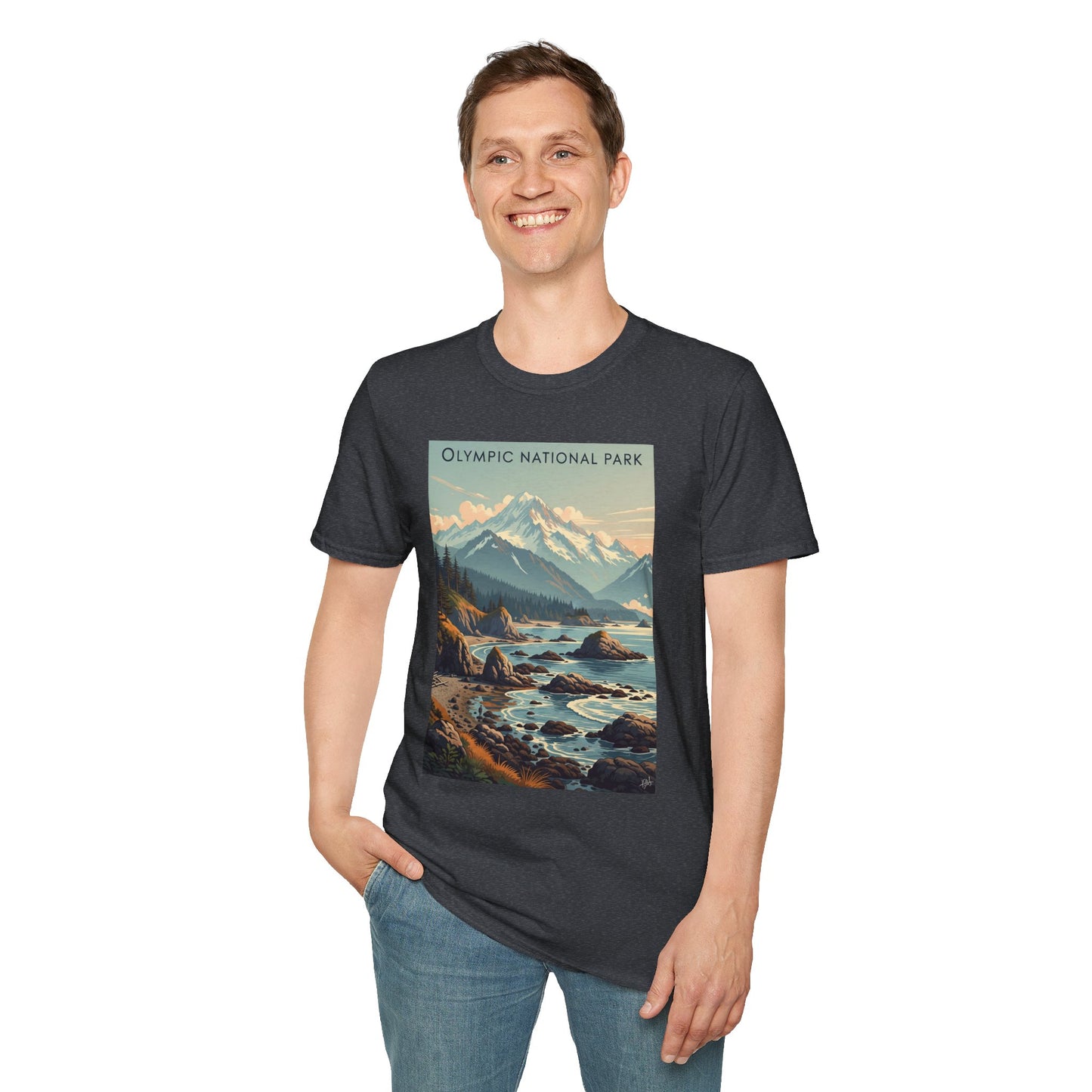 Olympic National Park Unisex T-Shirt, Adventure Wear, Gift for Hikers, Art Lovers, Travel Enthusiasts