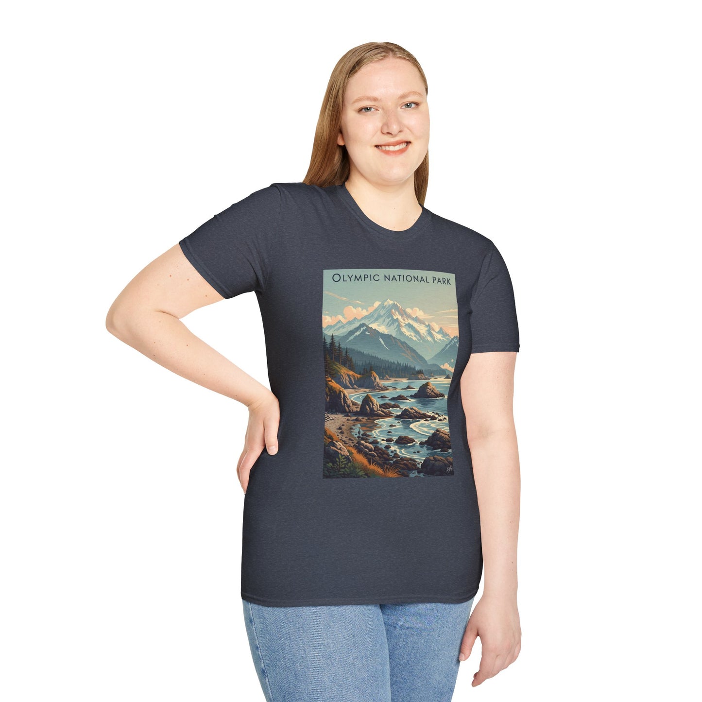 Olympic National Park Unisex T-Shirt, Adventure Wear, Gift for Hikers, Art Lovers, Travel Enthusiasts