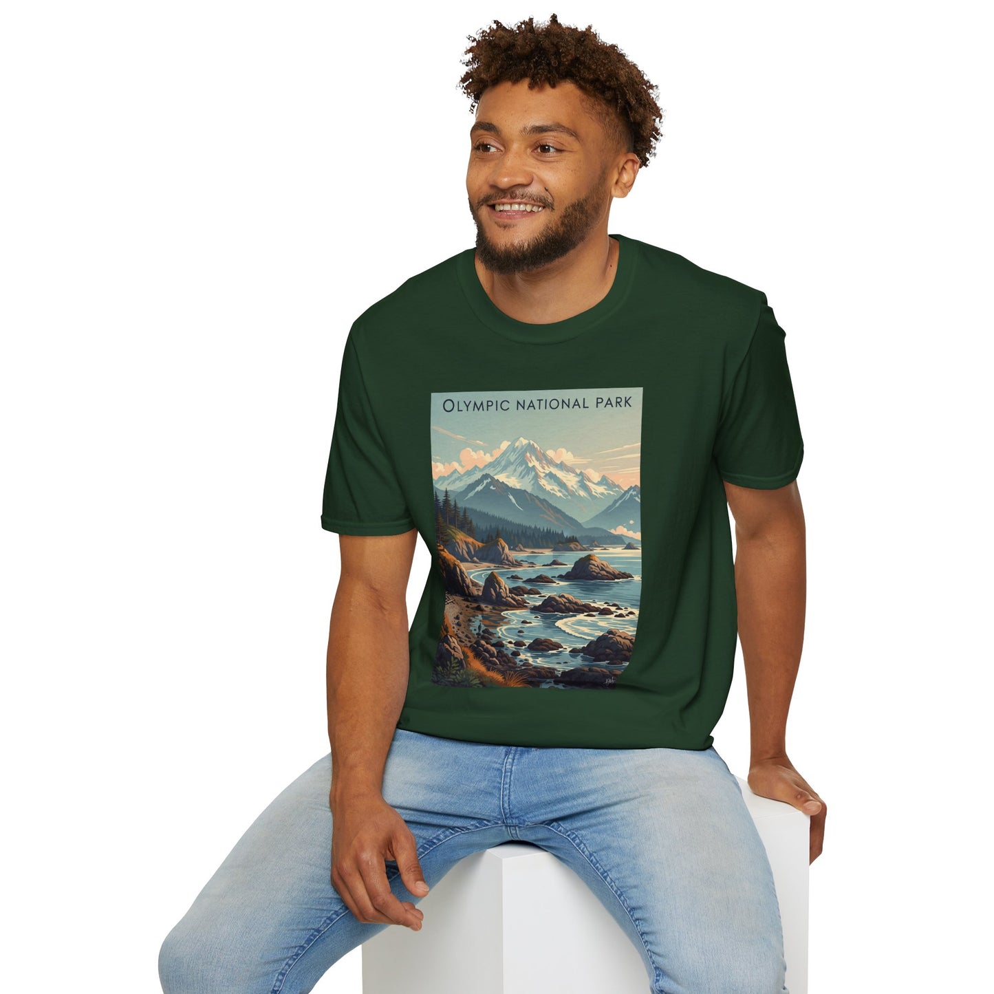 Olympic National Park Unisex T-Shirt, Adventure Wear, Gift for Hikers, Art Lovers, Travel Enthusiasts