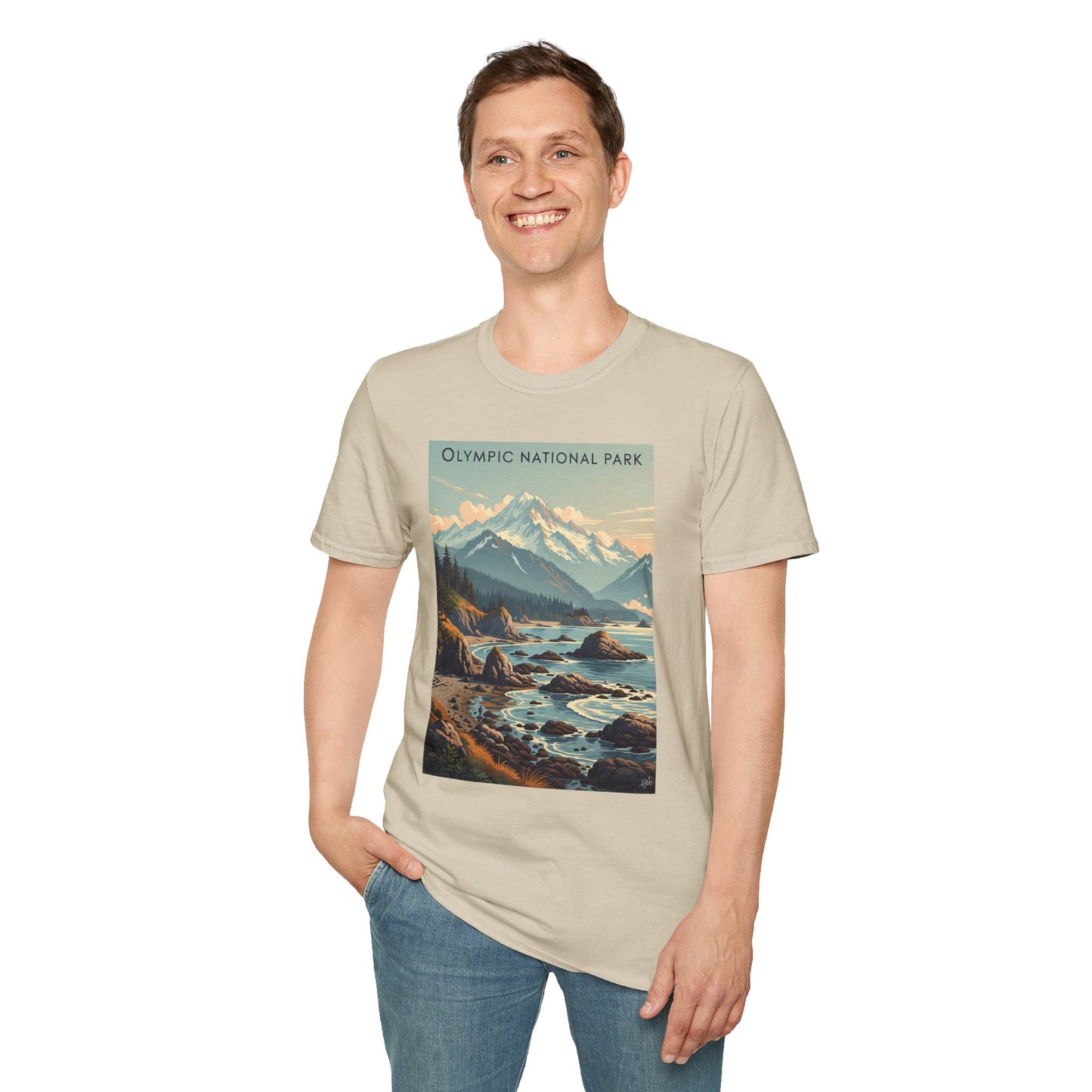 Olympic National Park Unisex T-Shirt, Adventure Wear, Gift for Hikers, Art Lovers, Travel Enthusiasts