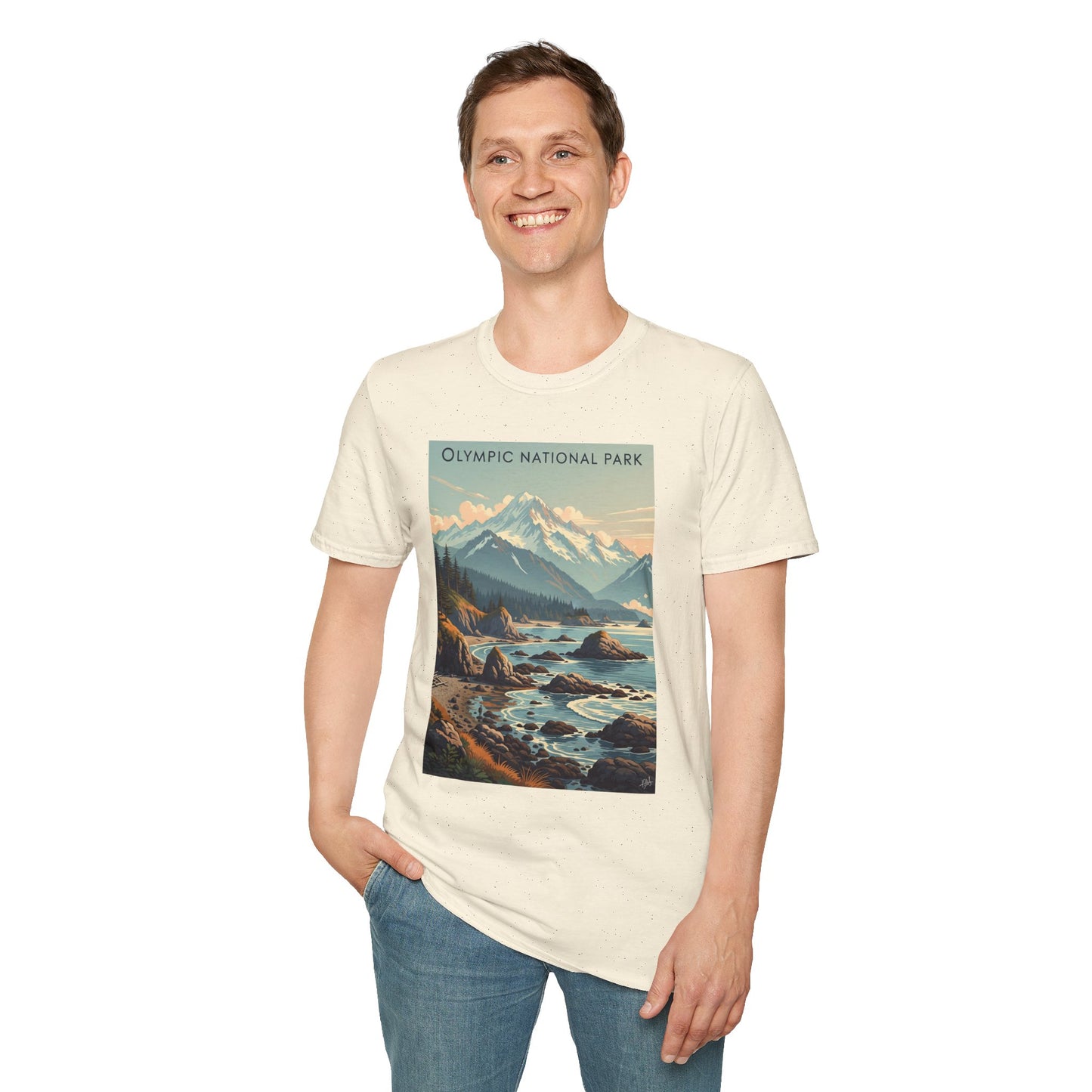 Olympic National Park Unisex T-Shirt, Adventure Wear, Gift for Hikers, Art Lovers, Travel Enthusiasts