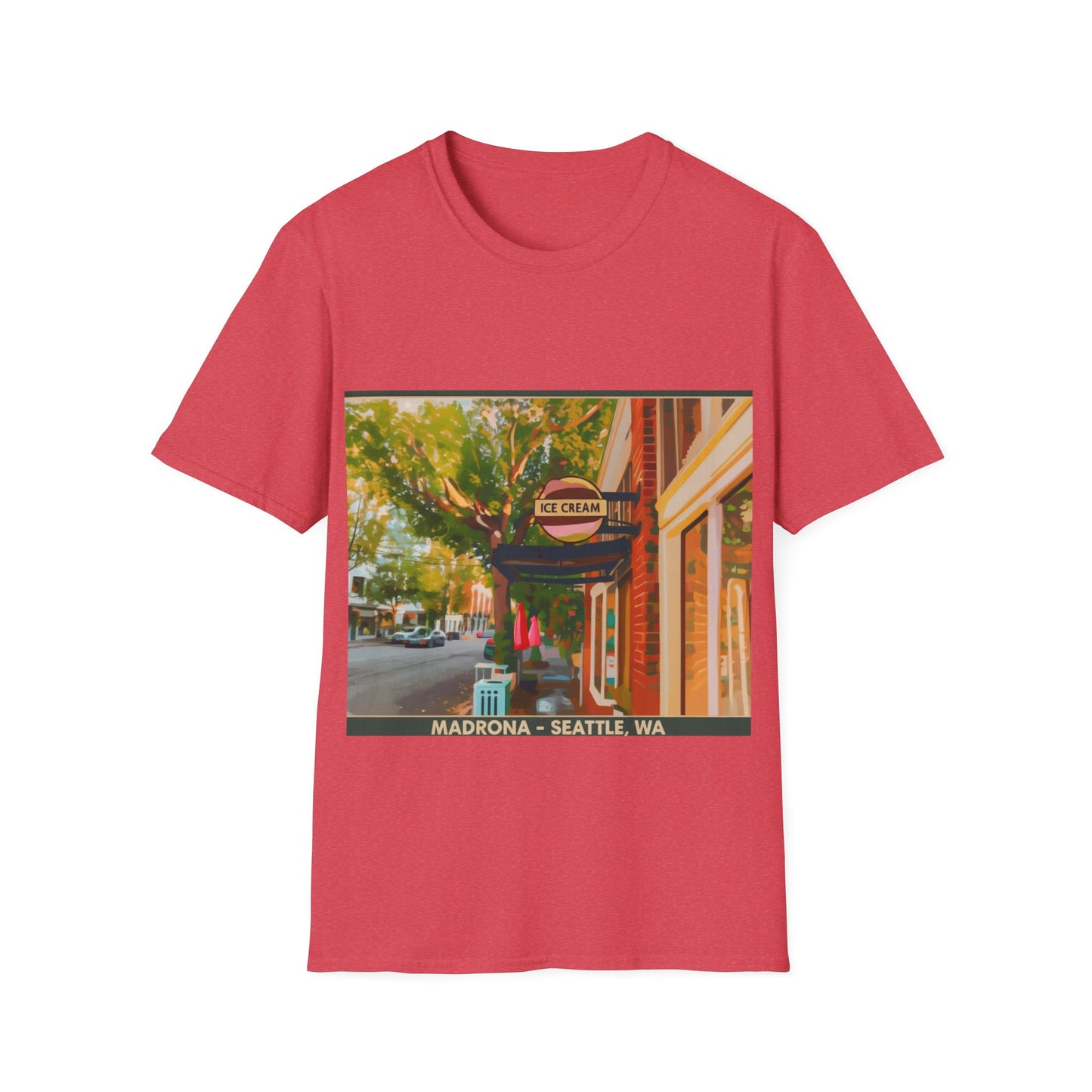 Vintage Street Scene Unisex T-Shirt | Casual Wear, Summer Outfits, Gift for Travelers, Graphic Tee, Street Art Style