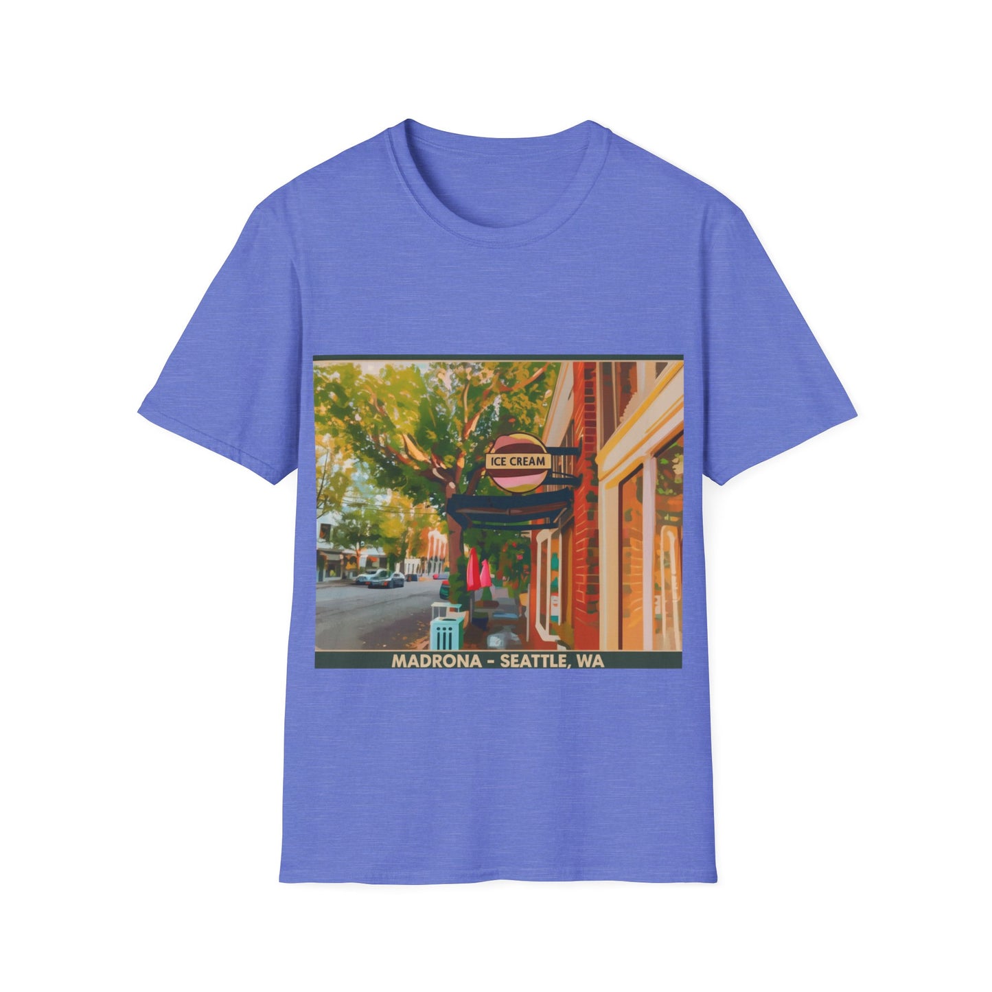 Vintage Street Scene Unisex T-Shirt | Casual Wear, Summer Outfits, Gift for Travelers, Graphic Tee, Street Art Style