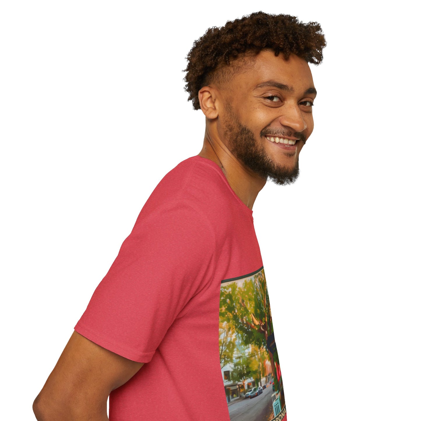 Vintage Street Scene Unisex T-Shirt | Casual Wear, Summer Outfits, Gift for Travelers, Graphic Tee, Street Art Style