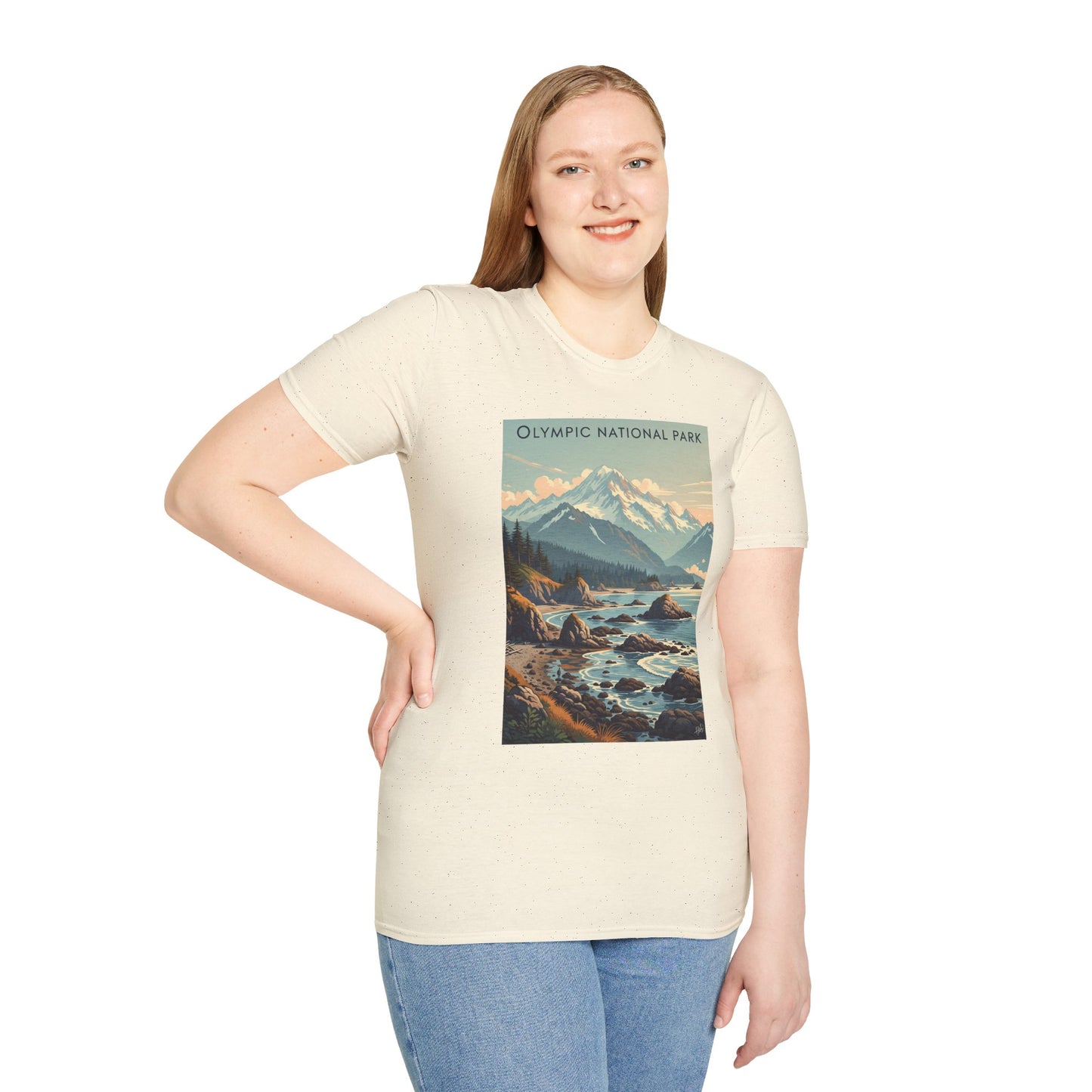 Olympic National Park Unisex T-Shirt, Adventure Wear, Gift for Hikers, Art Lovers, Travel Enthusiasts