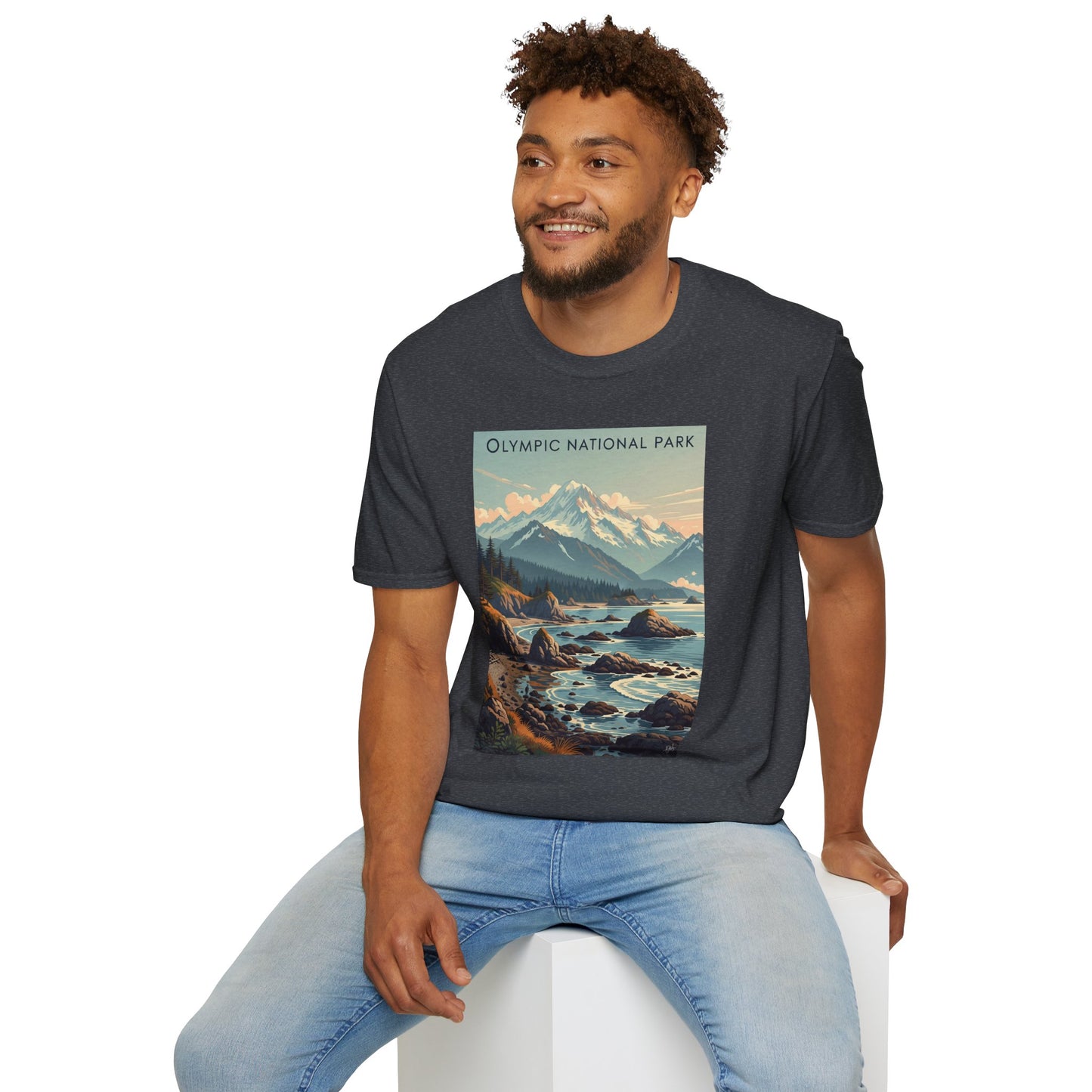 Olympic National Park Unisex T-Shirt, Adventure Wear, Gift for Hikers, Art Lovers, Travel Enthusiasts