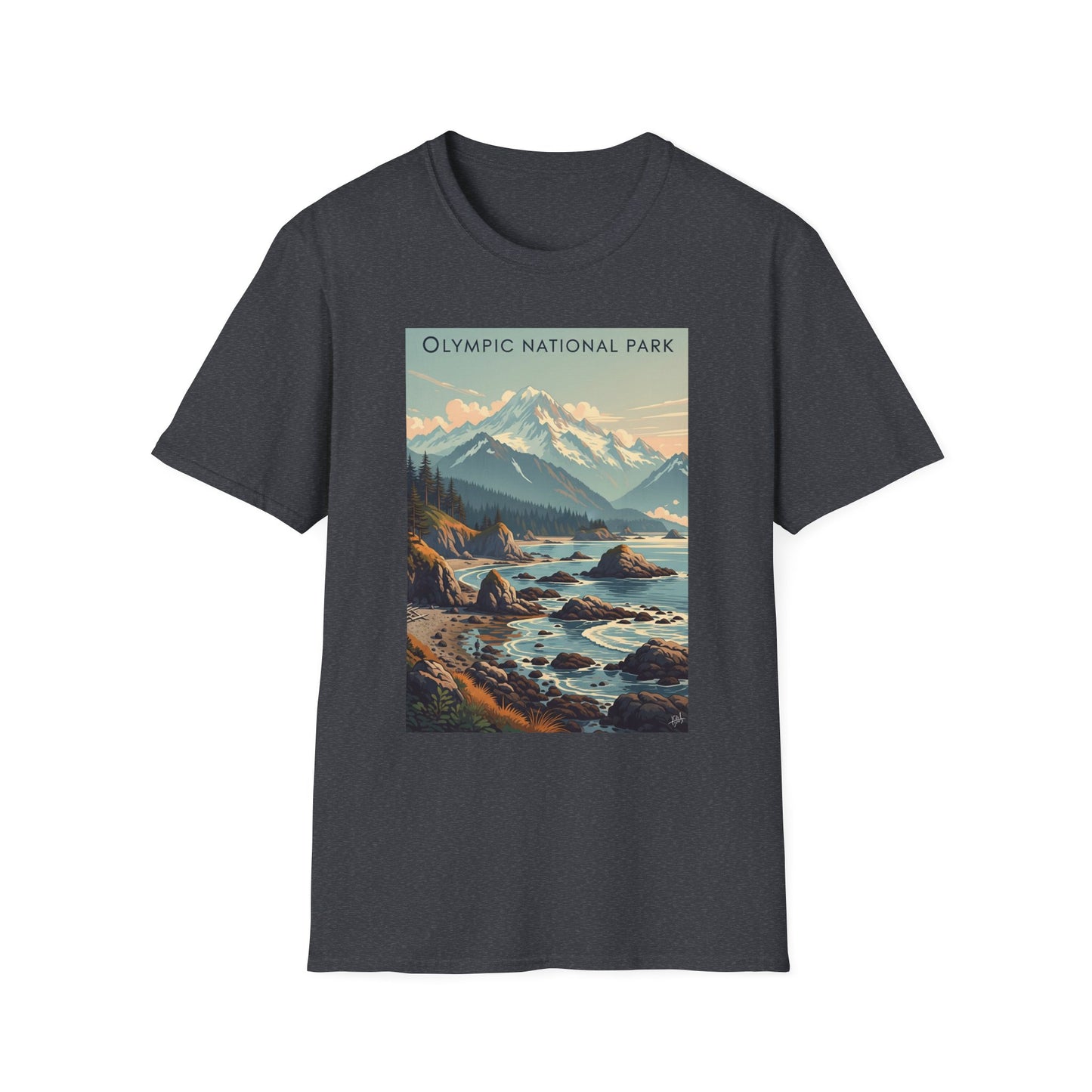 Olympic National Park Unisex T-Shirt, Adventure Wear, Gift for Hikers, Art Lovers, Travel Enthusiasts
