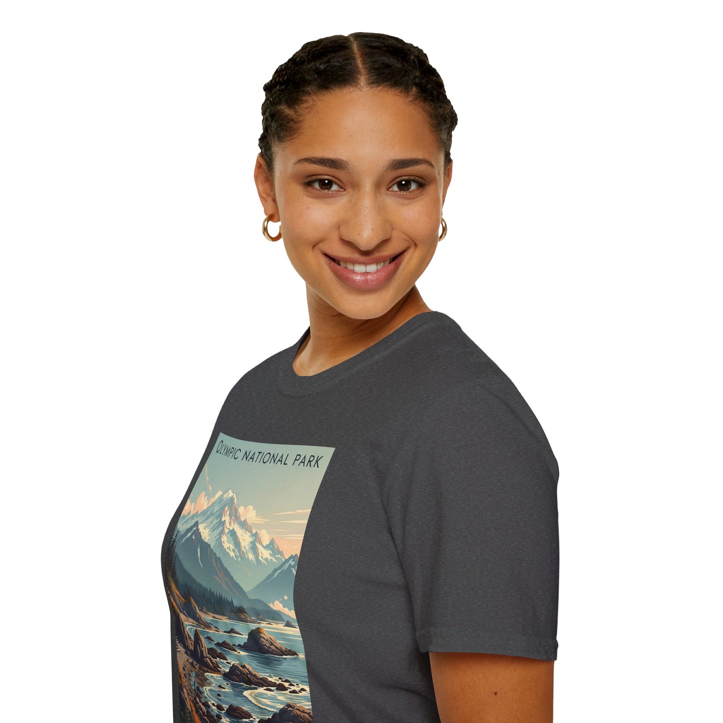Olympic National Park Unisex T-Shirt, Adventure Wear, Gift for Hikers, Art Lovers, Travel Enthusiasts
