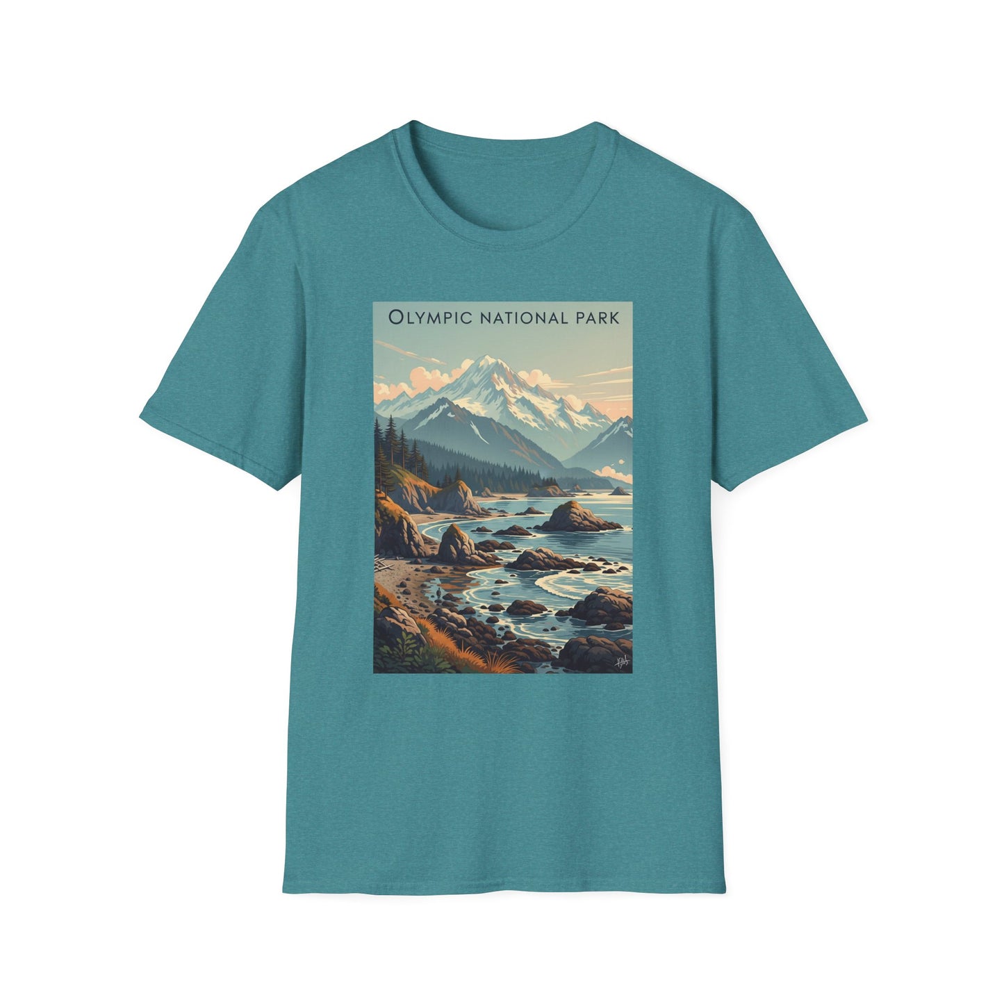 Olympic National Park Unisex T-Shirt, Adventure Wear, Gift for Hikers, Art Lovers, Travel Enthusiasts
