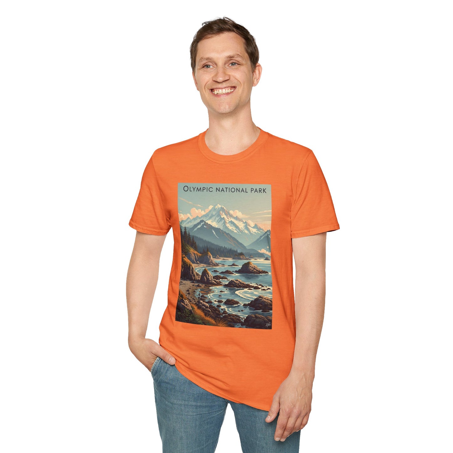 Olympic National Park Unisex T-Shirt, Adventure Wear, Gift for Hikers, Art Lovers, Travel Enthusiasts