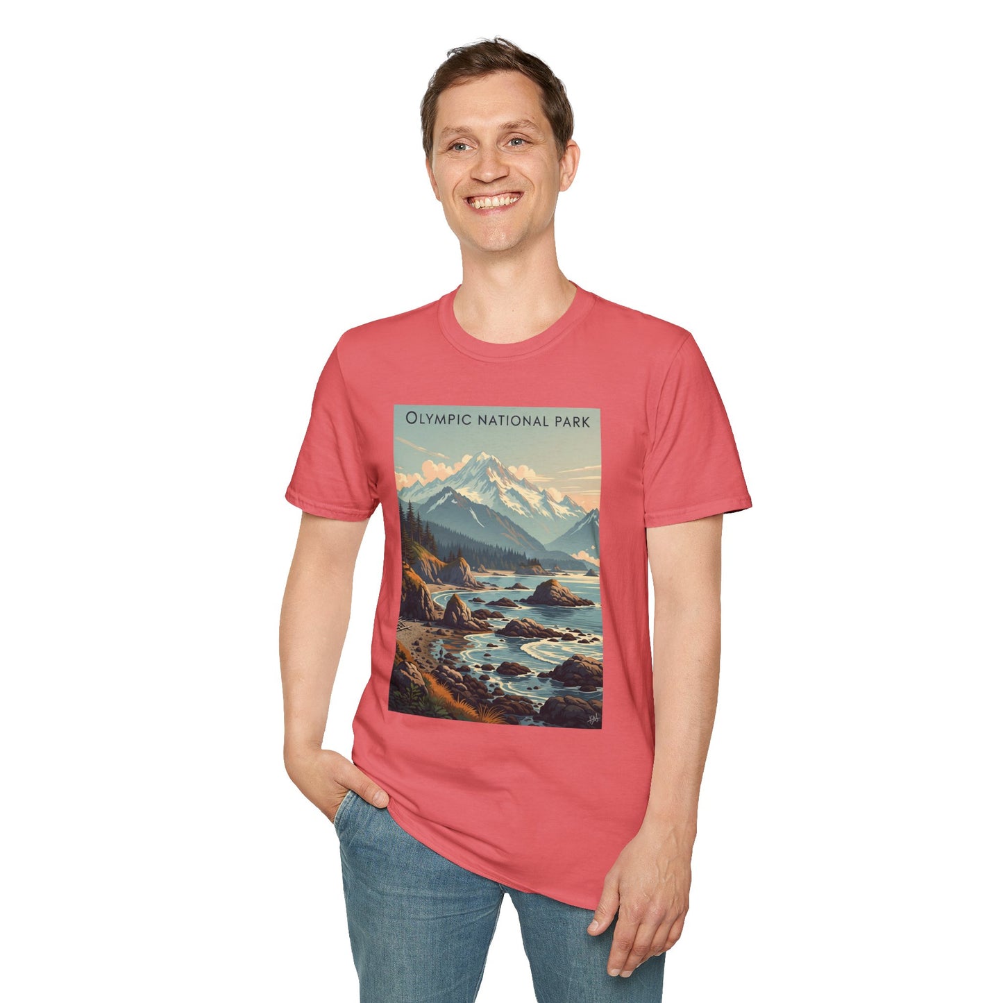 Olympic National Park Unisex T-Shirt, Adventure Wear, Gift for Hikers, Art Lovers, Travel Enthusiasts