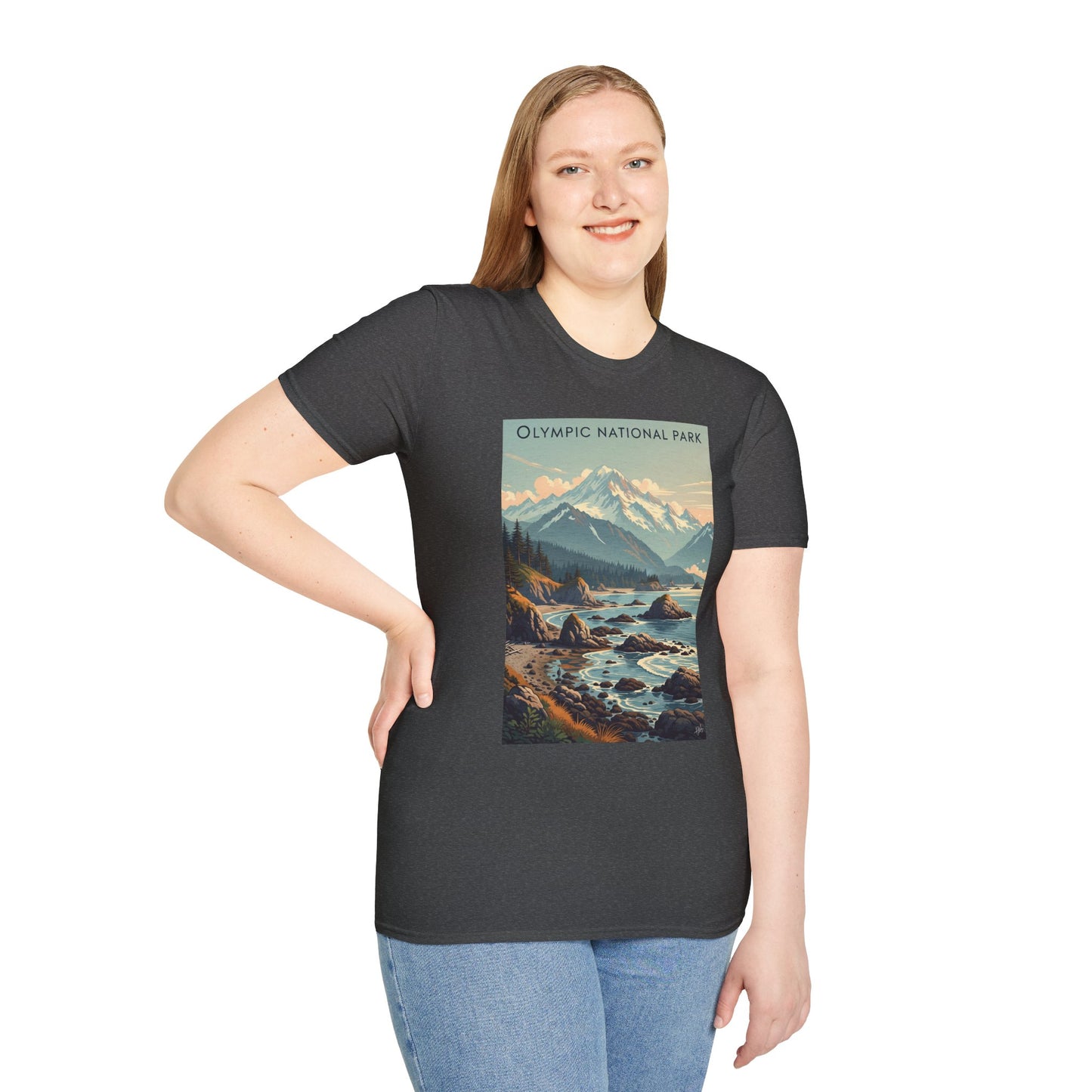 Olympic National Park Unisex T-Shirt, Adventure Wear, Gift for Hikers, Art Lovers, Travel Enthusiasts
