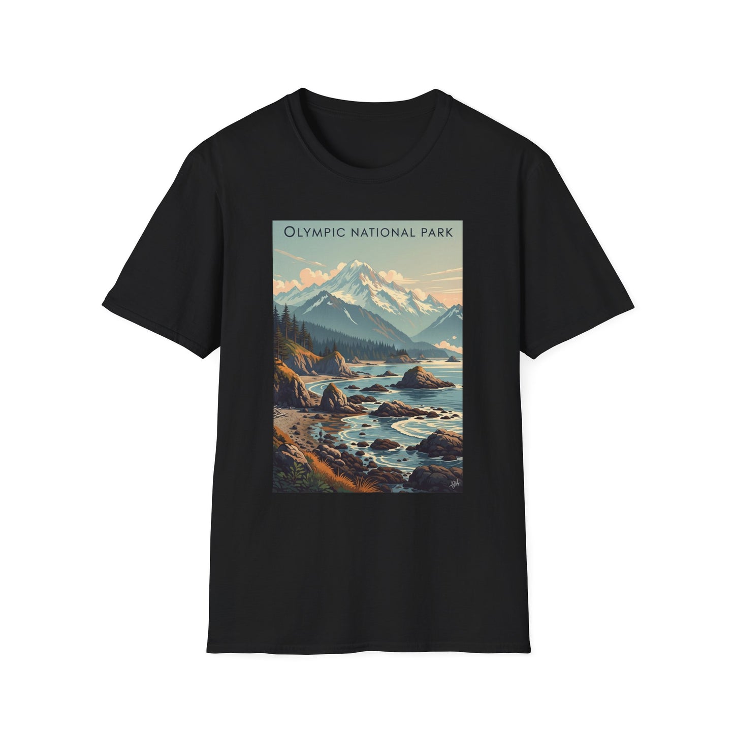 Olympic National Park Unisex T-Shirt, Adventure Wear, Gift for Hikers, Art Lovers, Travel Enthusiasts
