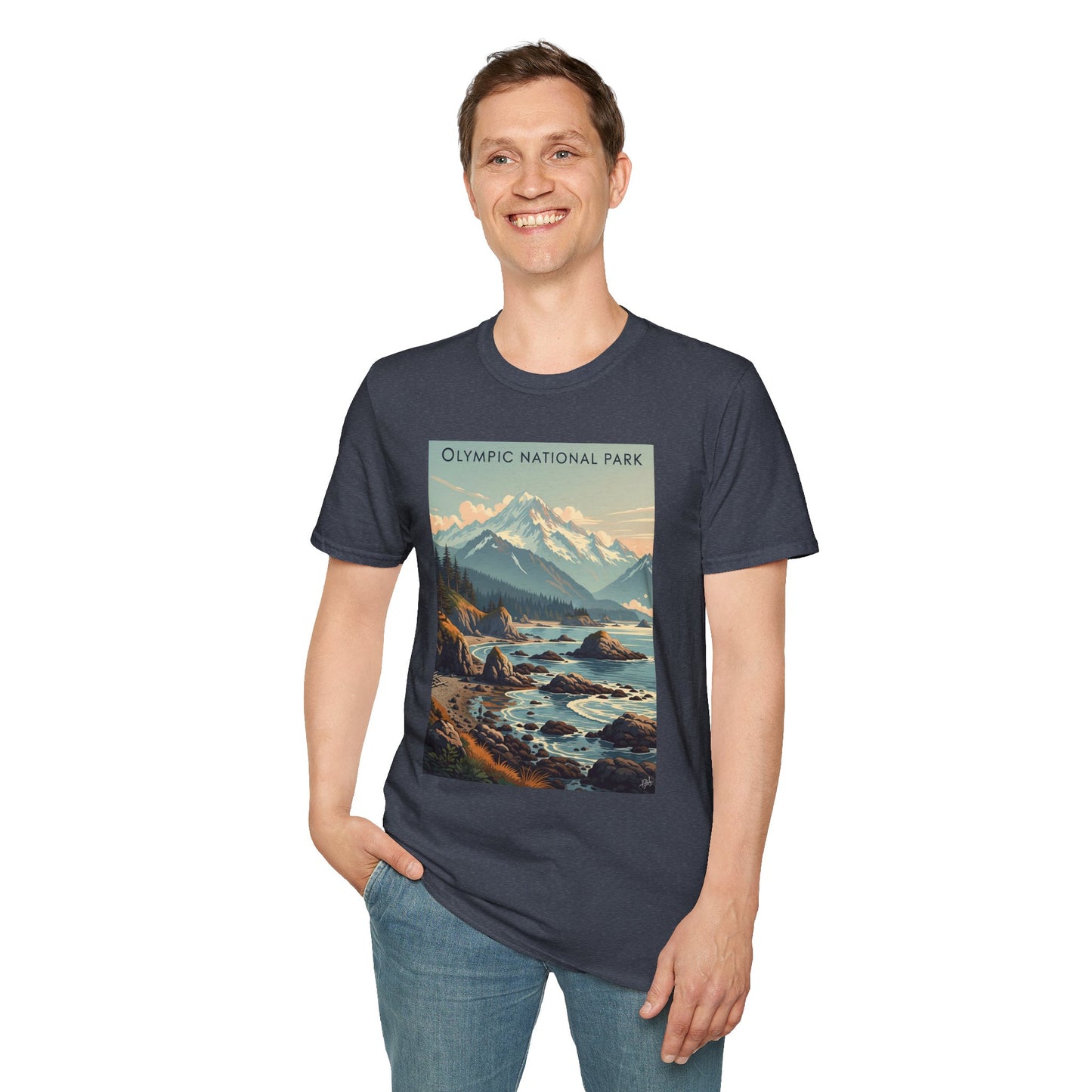 Olympic National Park Unisex T-Shirt, Adventure Wear, Gift for Hikers, Art Lovers, Travel Enthusiasts
