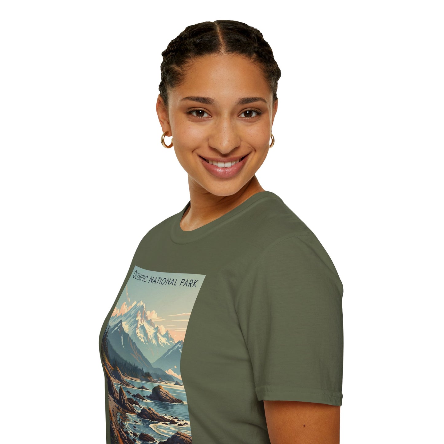Olympic National Park Unisex T-Shirt, Adventure Wear, Gift for Hikers, Art Lovers, Travel Enthusiasts