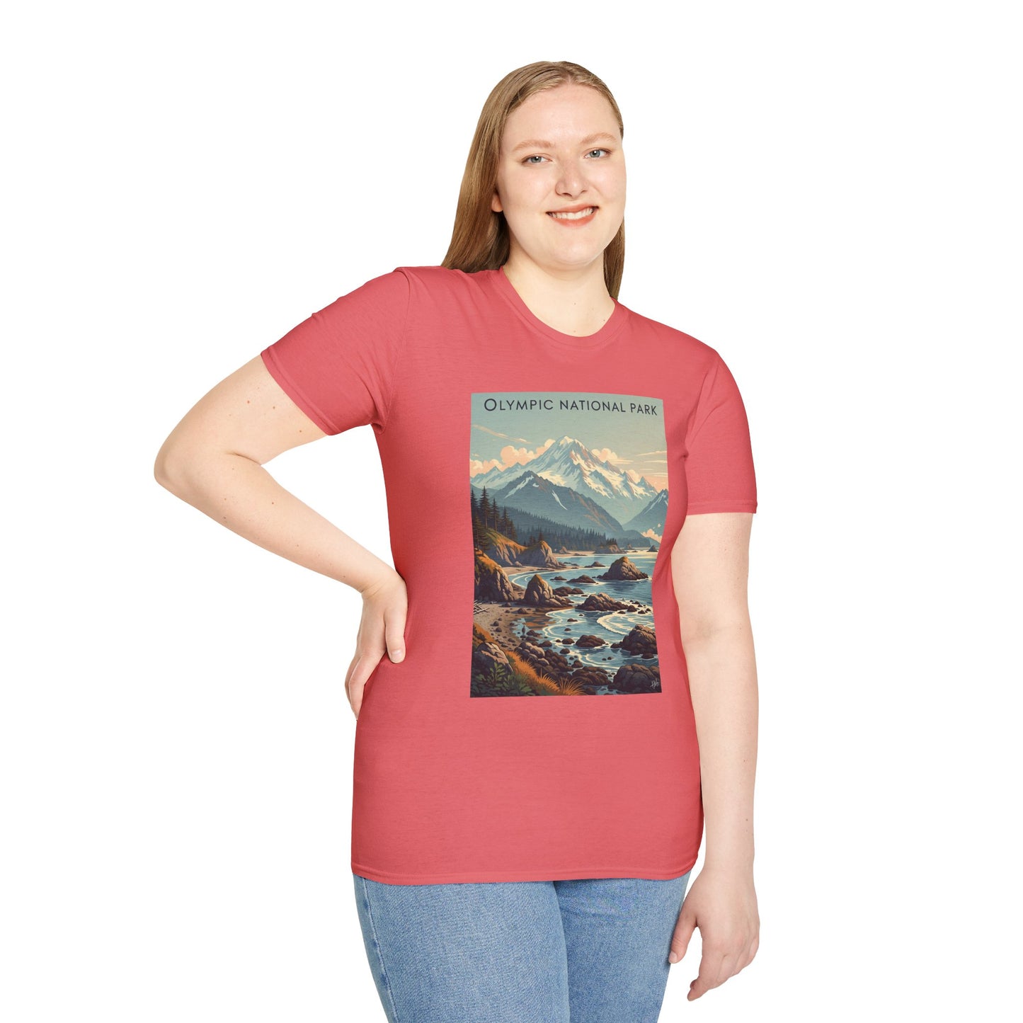 Olympic National Park Unisex T-Shirt, Adventure Wear, Gift for Hikers, Art Lovers, Travel Enthusiasts
