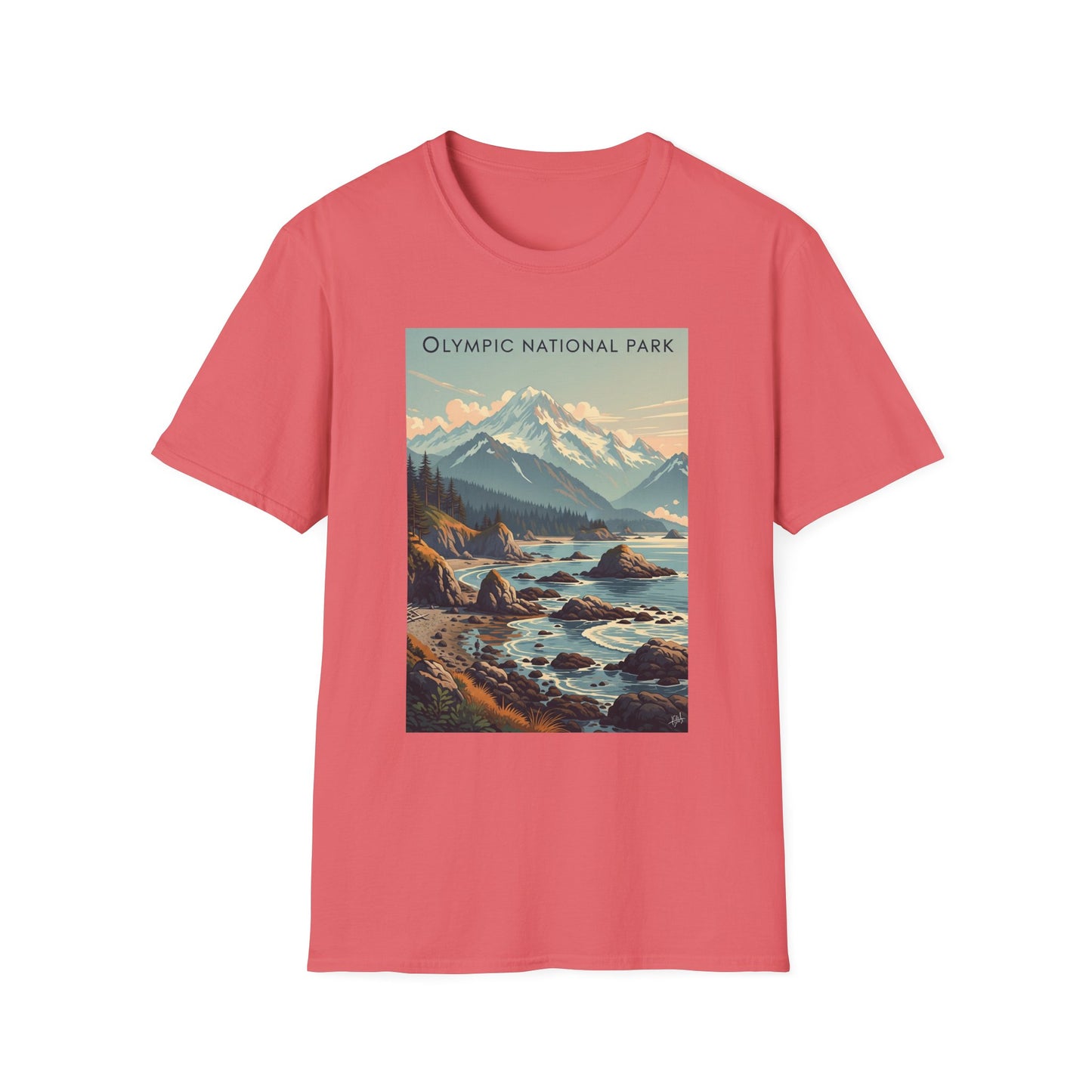 Olympic National Park Unisex T-Shirt, Adventure Wear, Gift for Hikers, Art Lovers, Travel Enthusiasts
