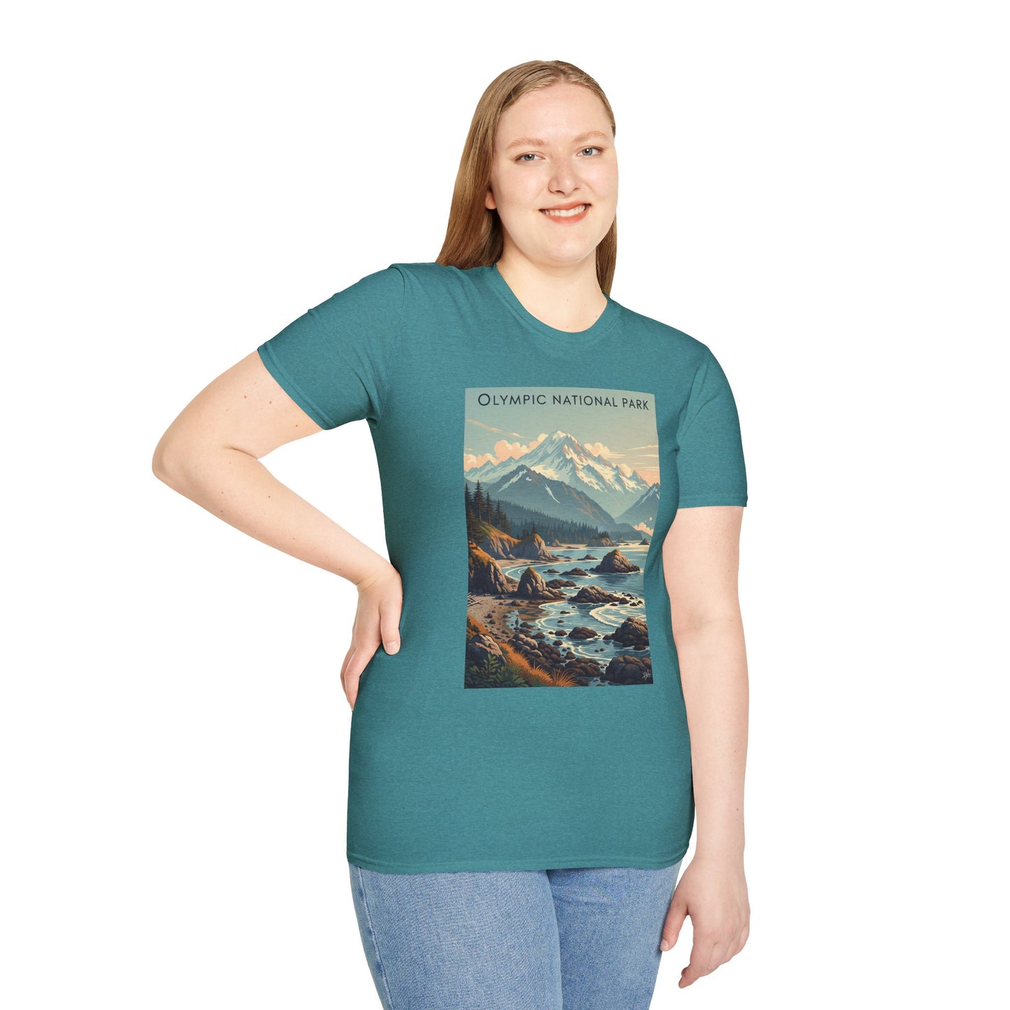 Olympic National Park Unisex T-Shirt, Adventure Wear, Gift for Hikers, Art Lovers, Travel Enthusiasts