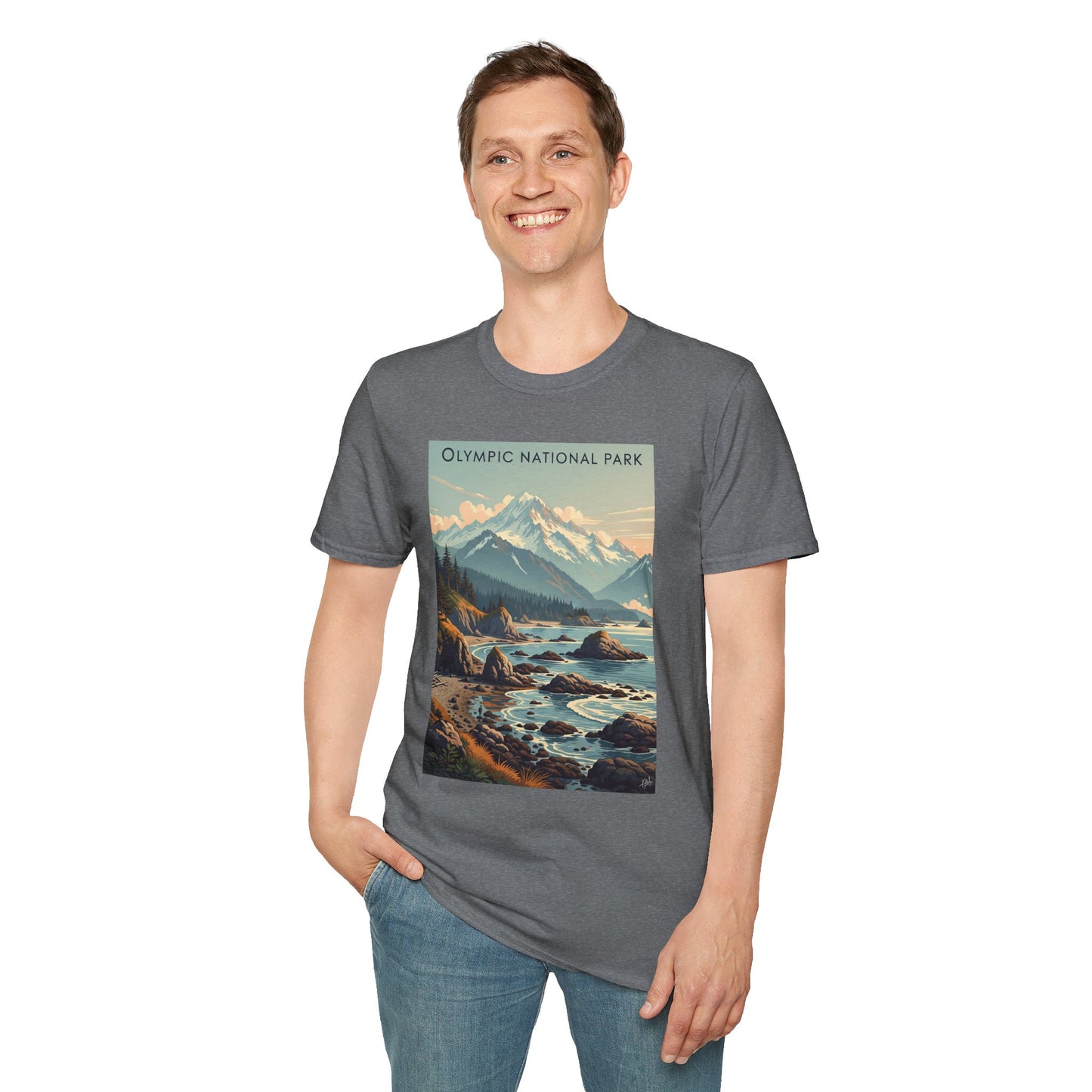 Olympic National Park Unisex T-Shirt, Adventure Wear, Gift for Hikers, Art Lovers, Travel Enthusiasts