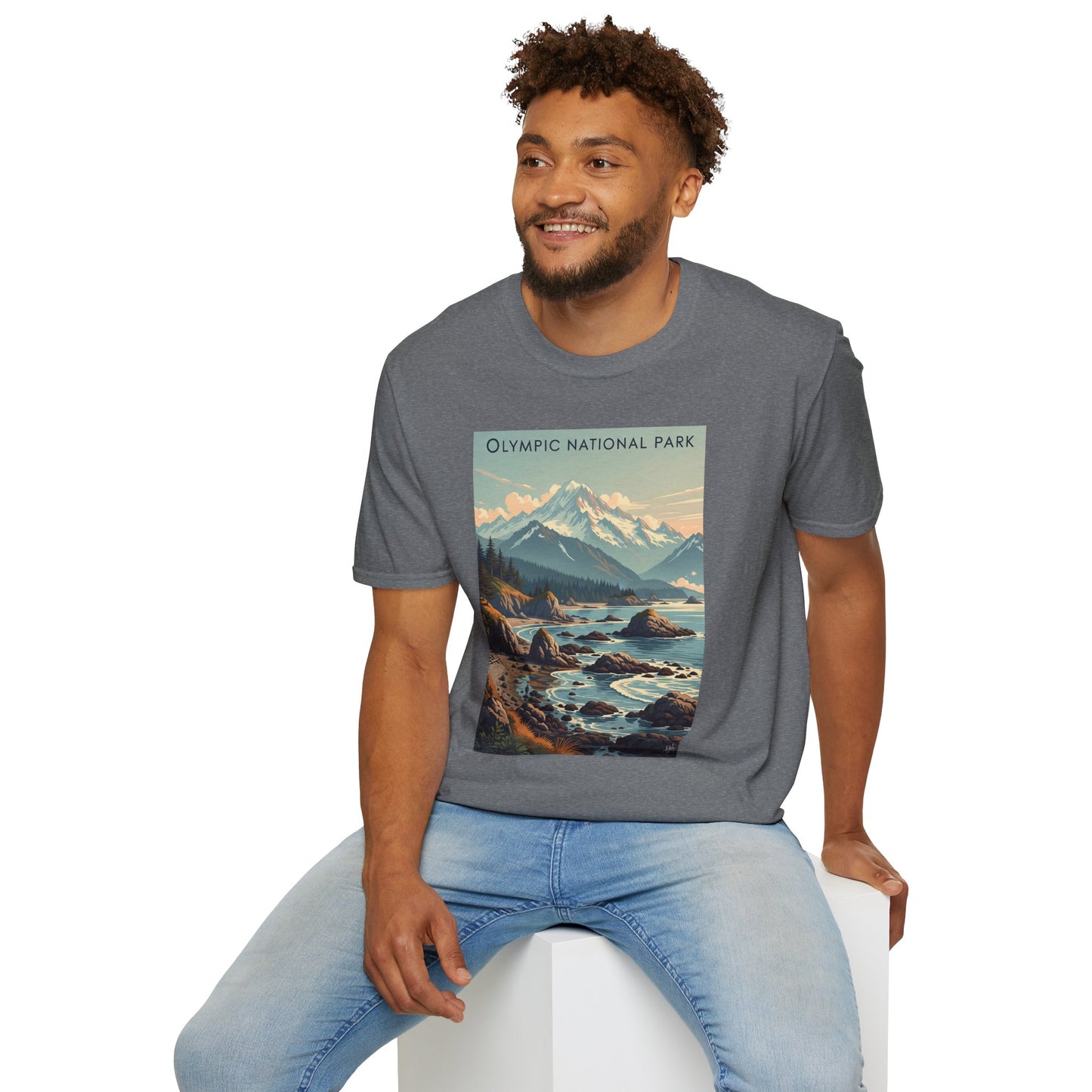 Olympic National Park Unisex T-Shirt, Adventure Wear, Gift for Hikers, Art Lovers, Travel Enthusiasts