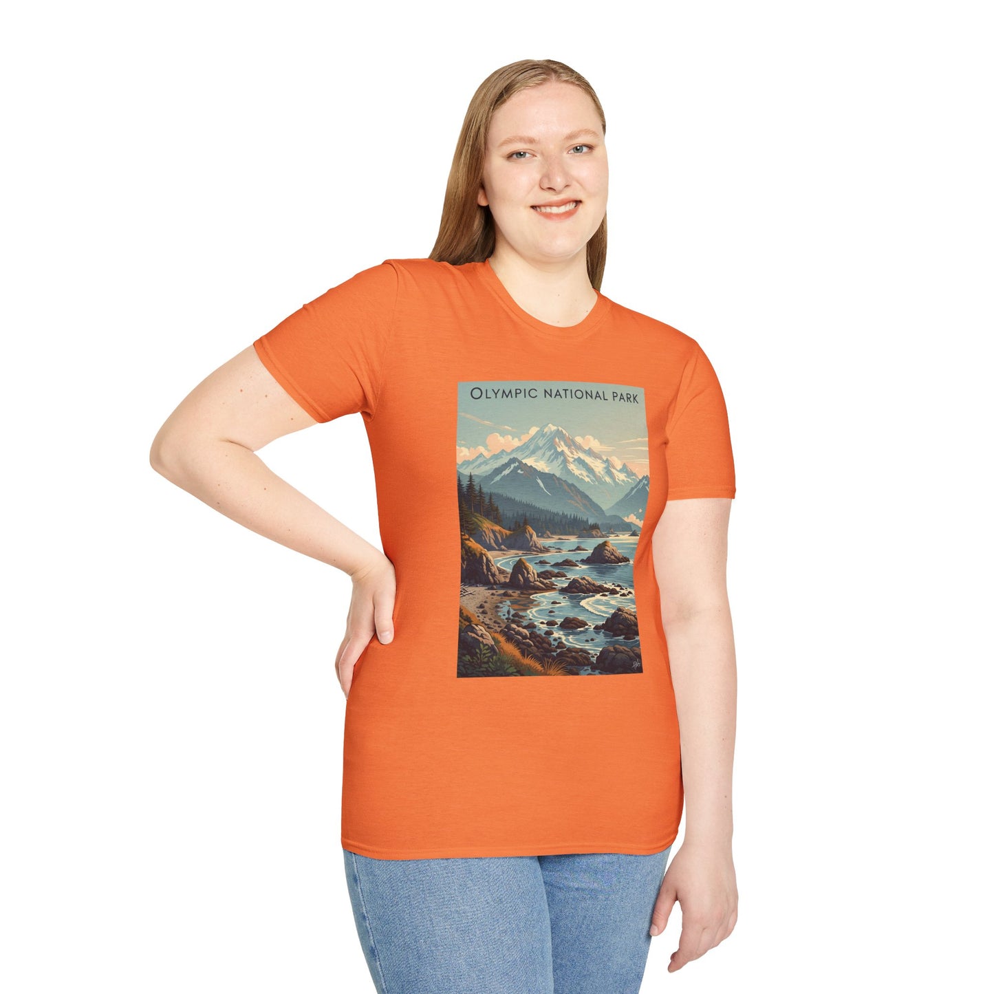 Olympic National Park Unisex T-Shirt, Adventure Wear, Gift for Hikers, Art Lovers, Travel Enthusiasts