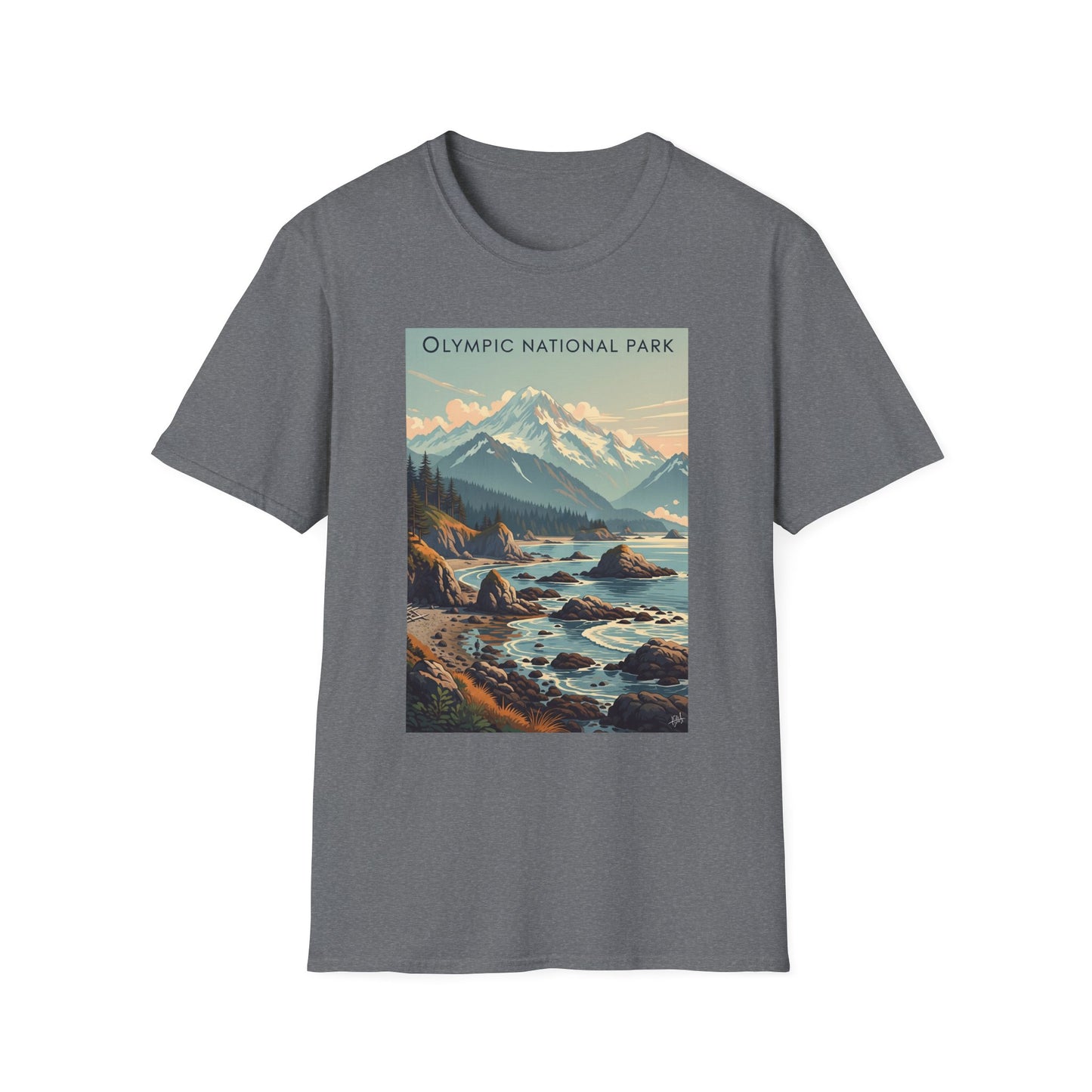 Olympic National Park Unisex T-Shirt, Adventure Wear, Gift for Hikers, Art Lovers, Travel Enthusiasts