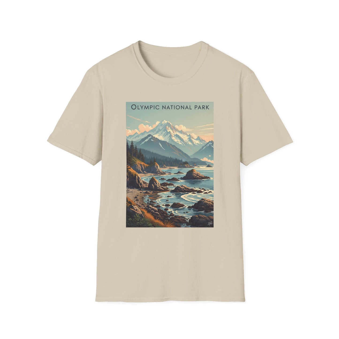 Olympic National Park Unisex T-Shirt, Adventure Wear, Gift for Hikers, Art Lovers, Travel Enthusiasts