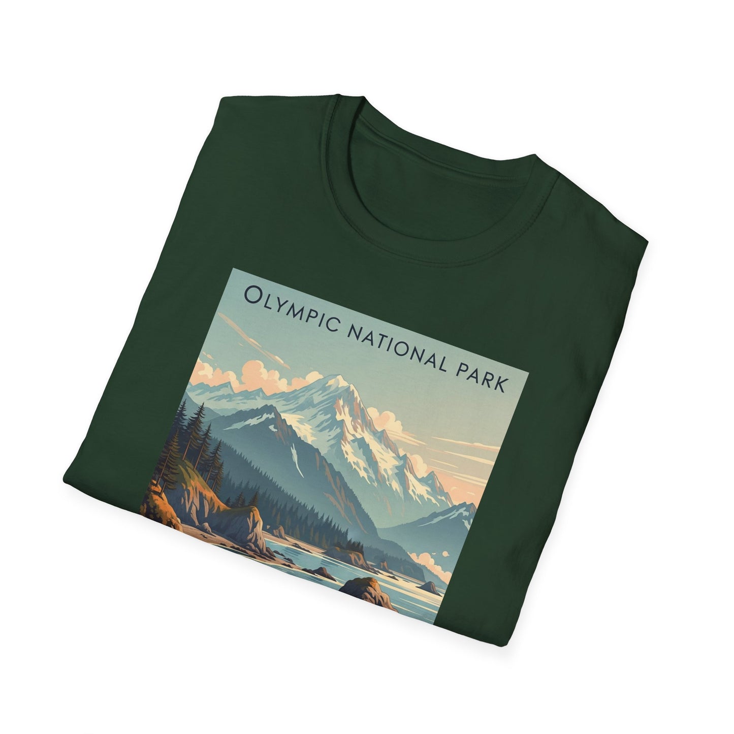 Olympic National Park Unisex T-Shirt, Adventure Wear, Gift for Hikers, Art Lovers, Travel Enthusiasts