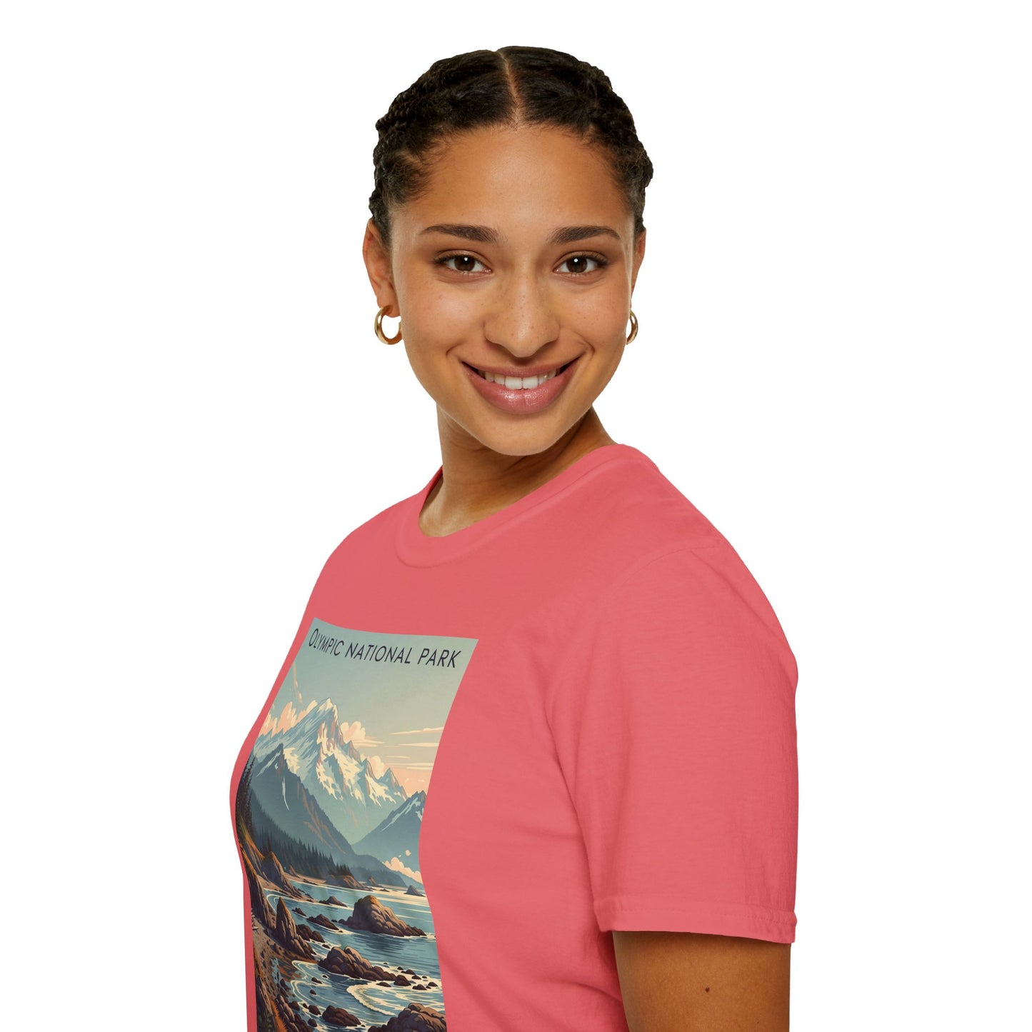 Olympic National Park Unisex T-Shirt, Adventure Wear, Gift for Hikers, Art Lovers, Travel Enthusiasts