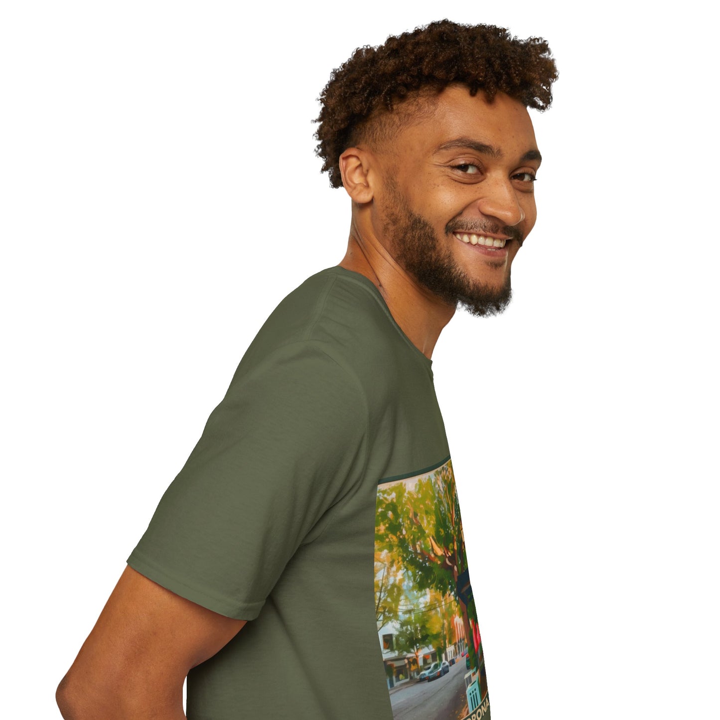 Vintage Street Scene Unisex T-Shirt | Casual Wear, Summer Outfits, Gift for Travelers, Graphic Tee, Street Art Style