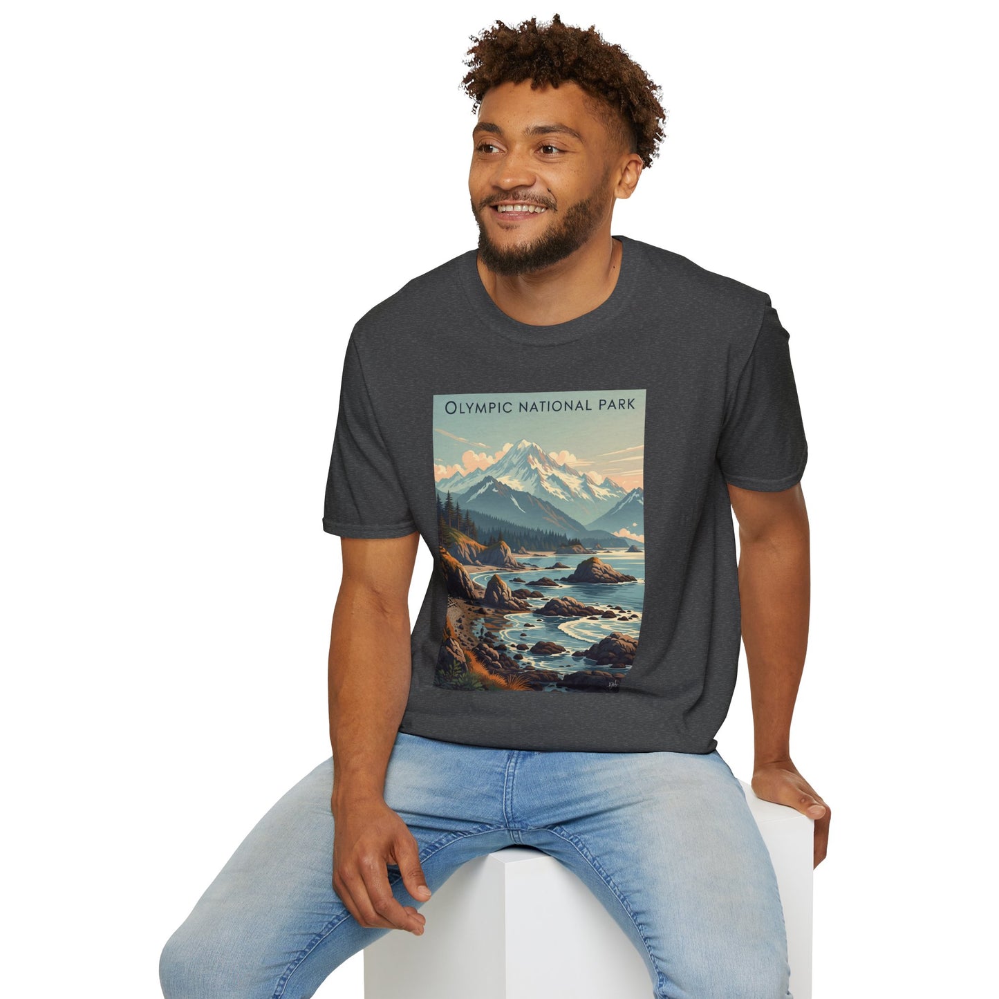 Olympic National Park Unisex T-Shirt, Adventure Wear, Gift for Hikers, Art Lovers, Travel Enthusiasts