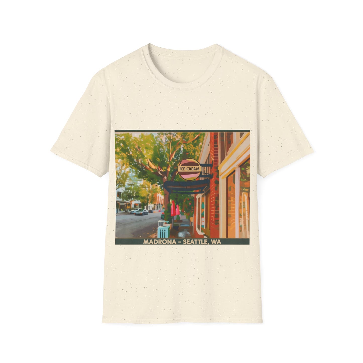 Vintage Street Scene Unisex T-Shirt | Casual Wear, Summer Outfits, Gift for Travelers, Graphic Tee, Street Art Style