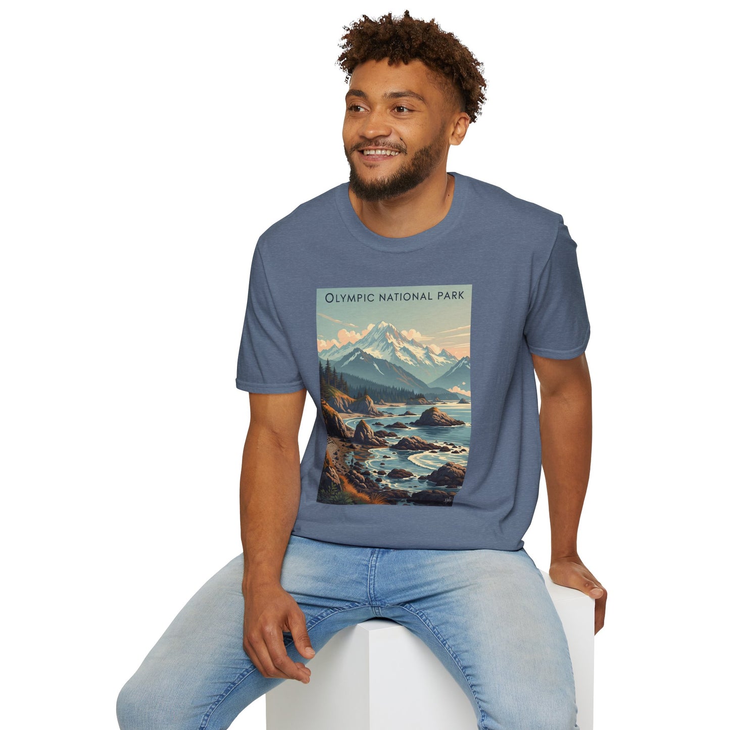 Olympic National Park Unisex T-Shirt, Adventure Wear, Gift for Hikers, Art Lovers, Travel Enthusiasts